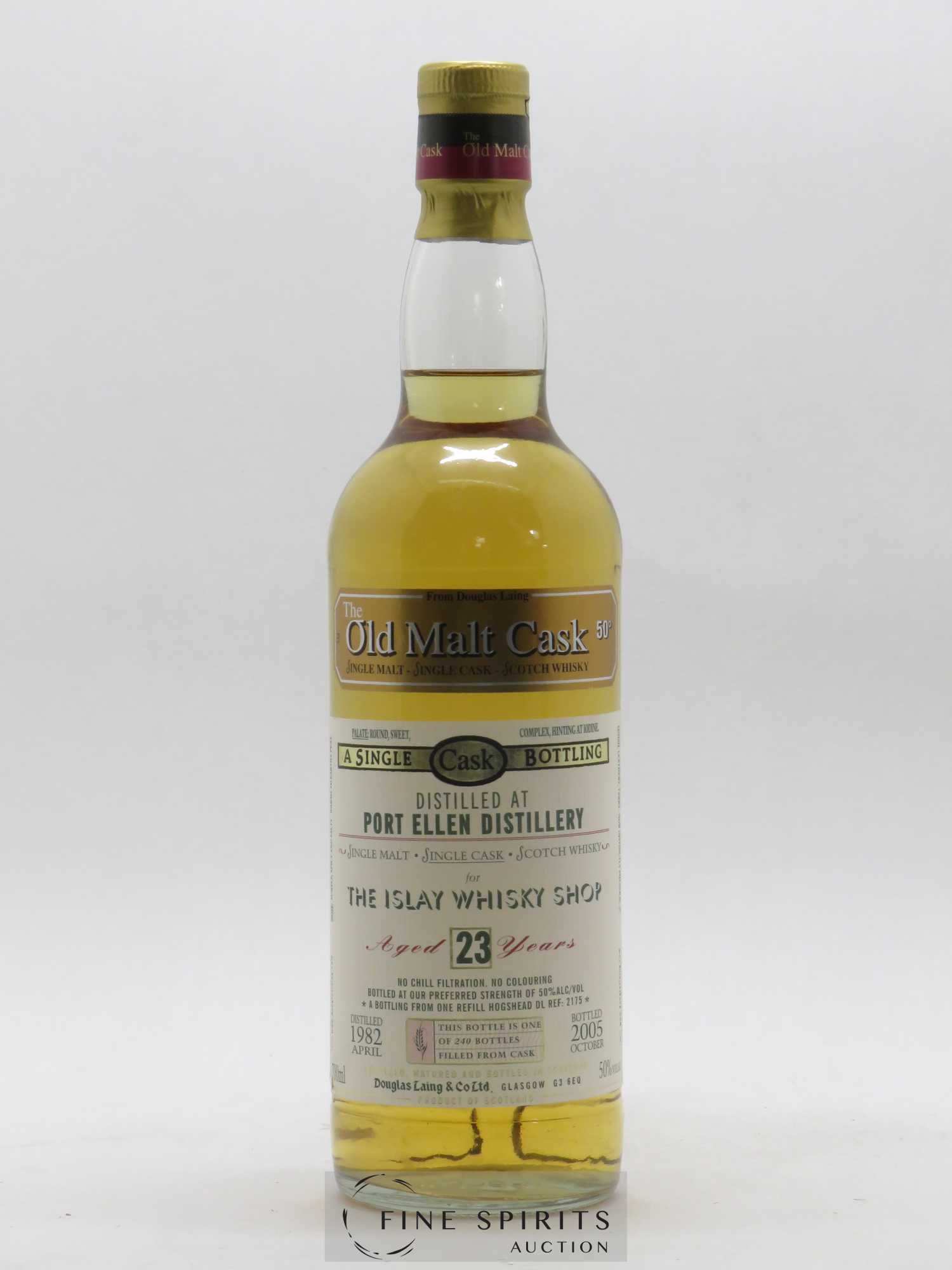 Port Ellen 23 years 1982 Douglas Laing Cask n°2175 - One of 240 bottles - bottled 2005 The Islay Whisky Shop The Old Malt Cask - Lot de 1 bouteille - 1