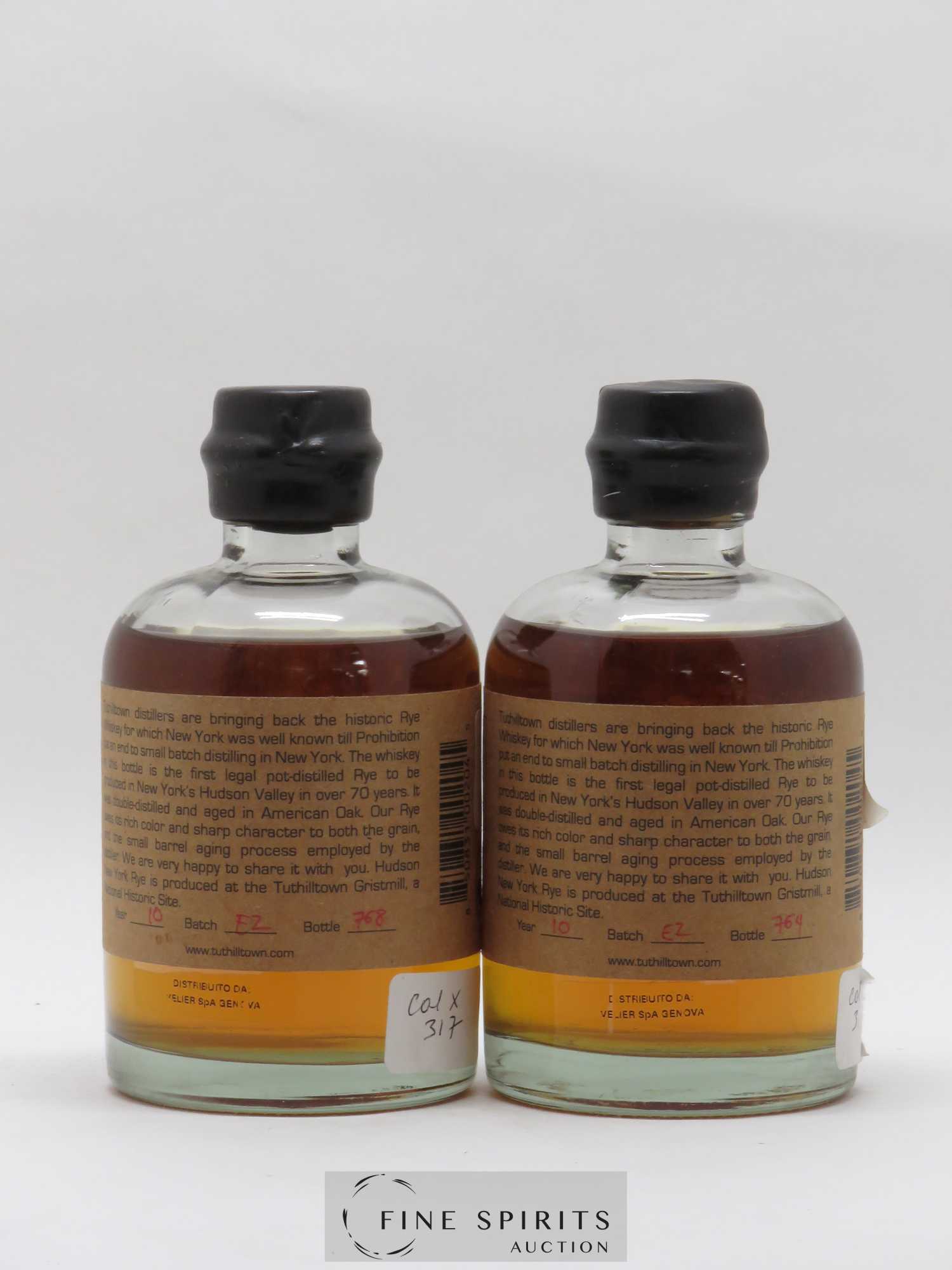 Hudson 2010 Of. Manhattan Rye Whisky Batch n°E2 Velier - Posten von 2 Demi-Flaschen - 1