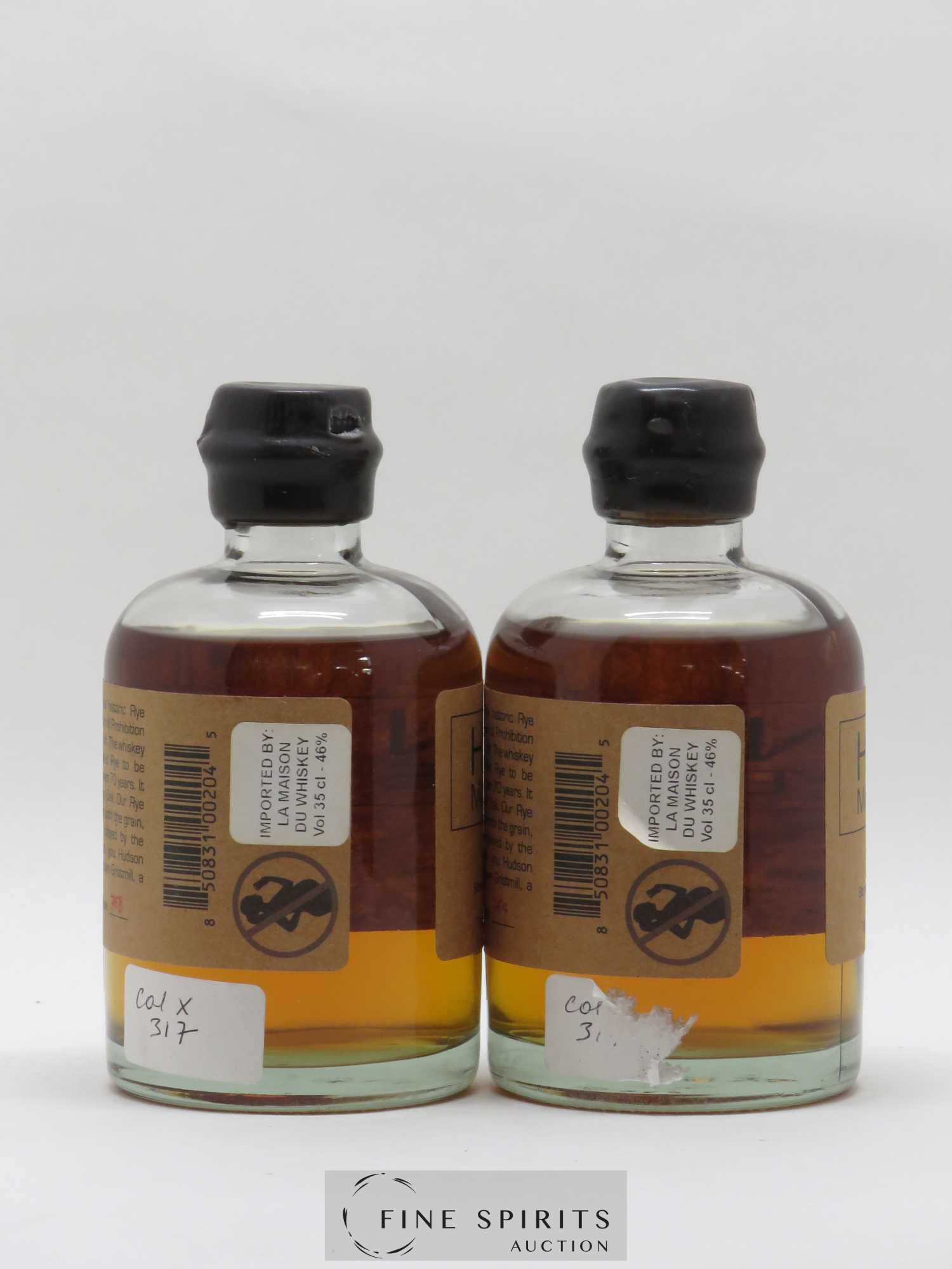 Hudson 2010 Of. Manhattan Rye Whisky Batch n°E2 Velier - Posten von 2 Demi-Flaschen - 2