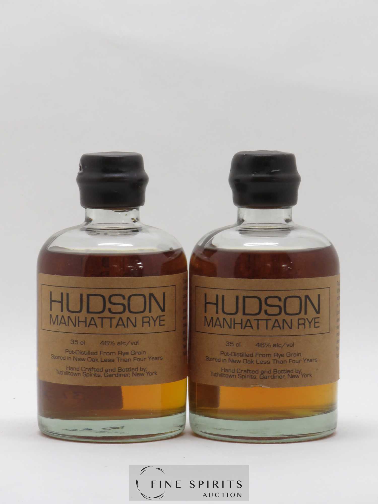 Hudson 2010 Of. Manhattan Rye Whisky Batch n°E2 Velier - Posten von 2 Demi-Flaschen - 0