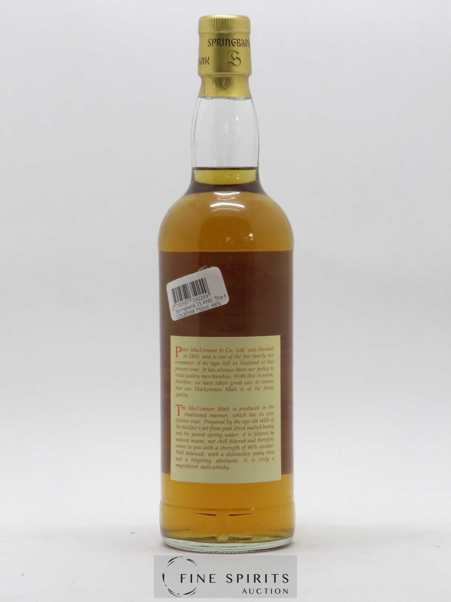 The MacLennan Malt 15 years Of. Dum Spiro Spero - Lot of 1 bottle - 1