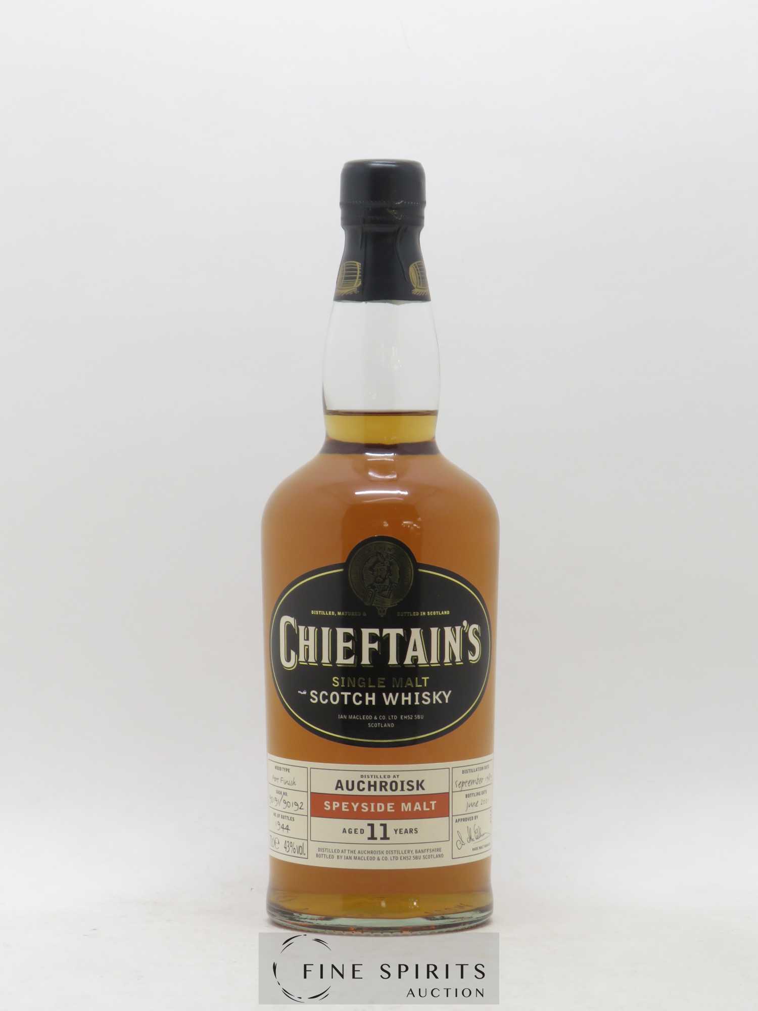 Auchroisk 11 years 1989 Chieftain's Port Finish n°90191-90192 - One of 1944 - bottled 2001 (sans prix de réserve) - Lot de 1 bouteille - 1