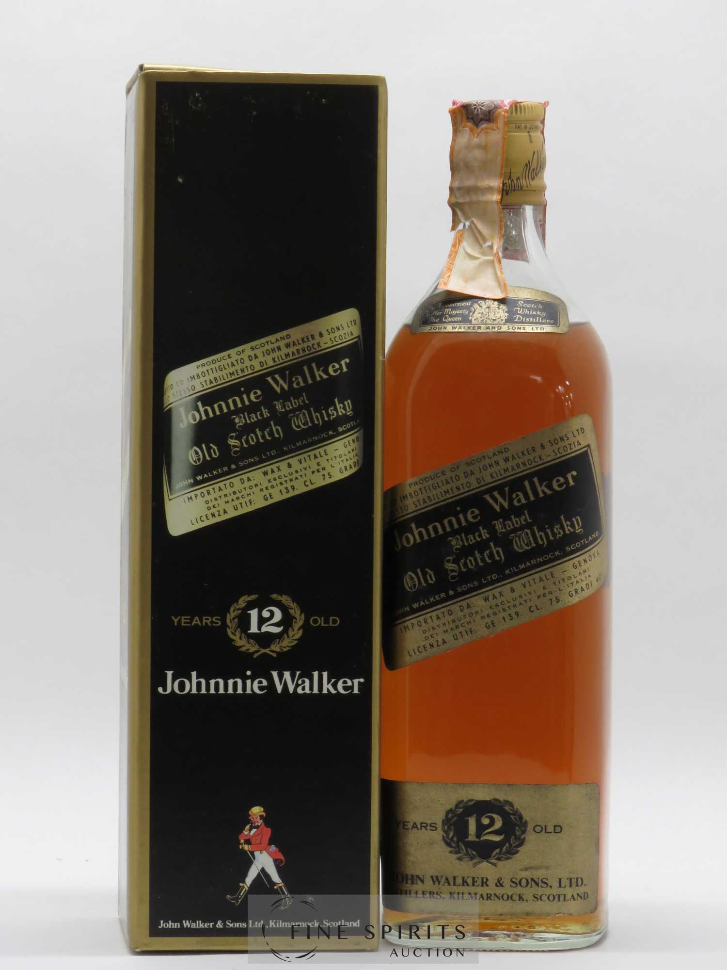 Johnnie Walker Black 12years Of. - Lot of 8 bottles - 1