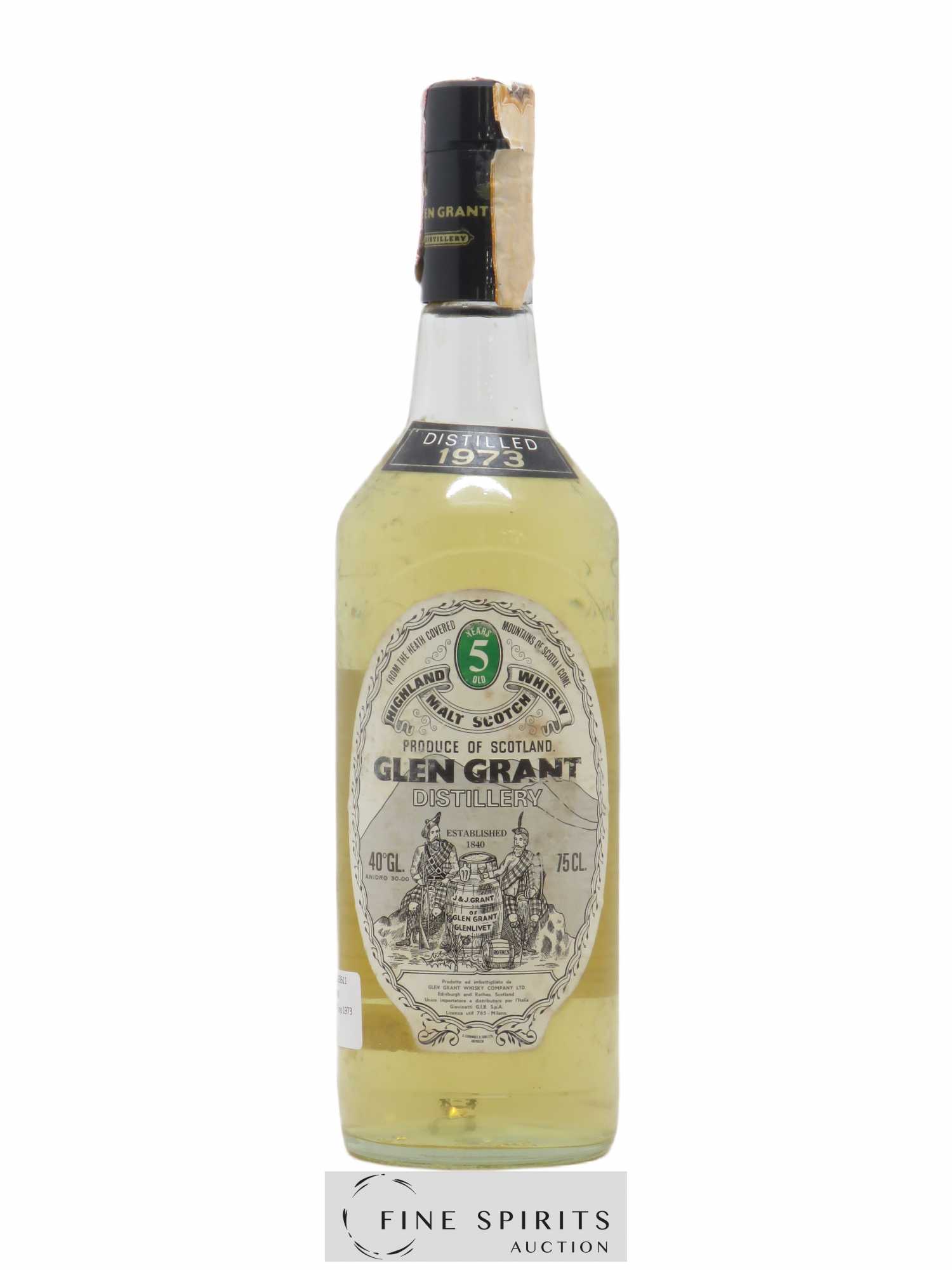 Glen Grant 5 years 1973 Of. Giovinetti Import - Lot de 1 bouteille - 0