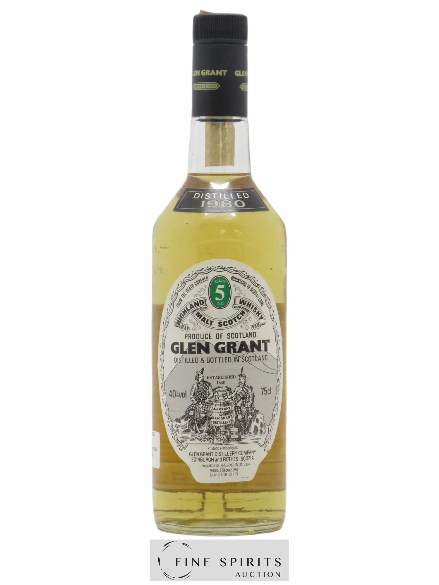 Glen Grant 5 years 1980 Of. Seagram Import - Lot de 1 bouteille - 0
