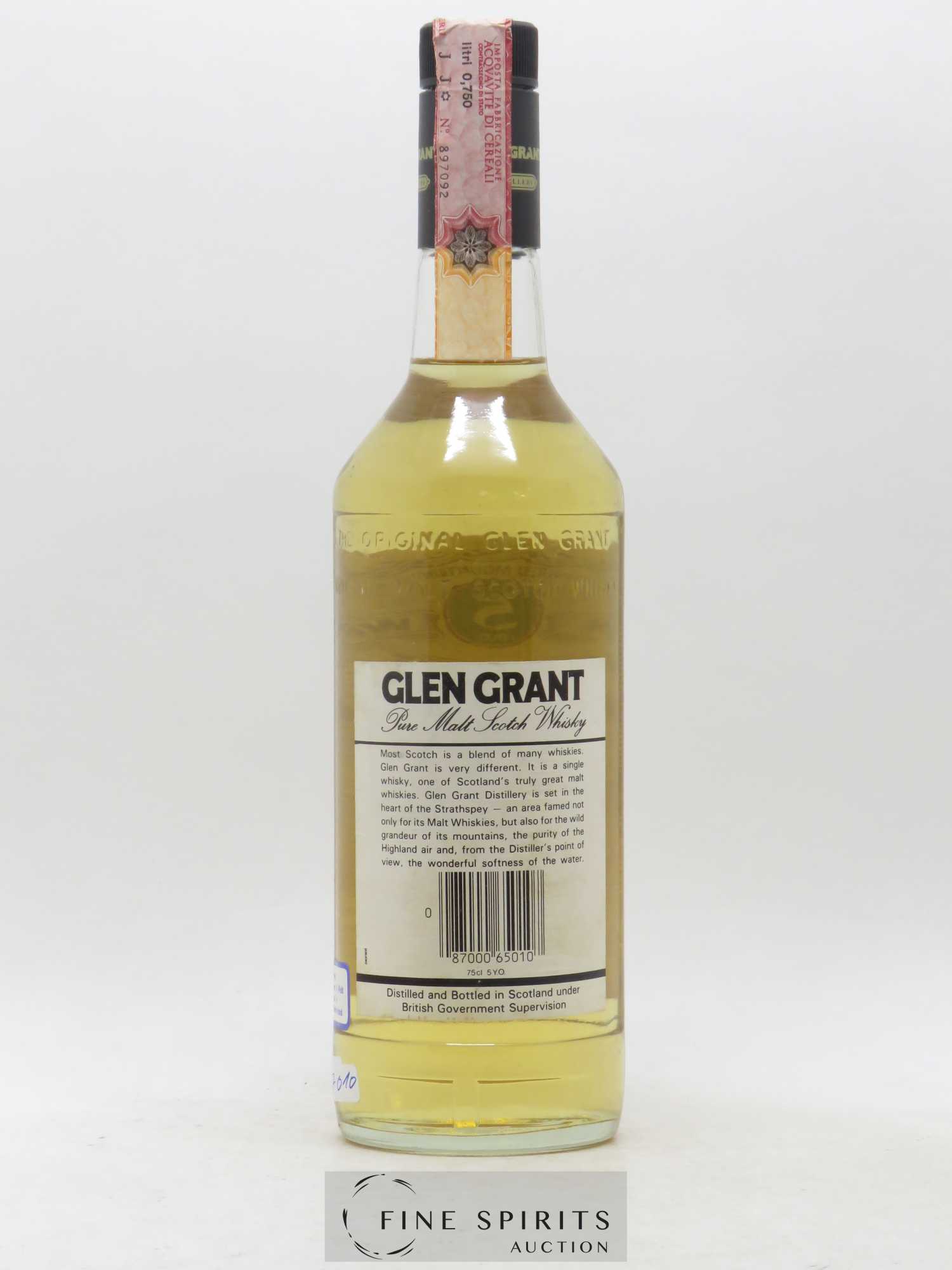 Glen Grant 5 years 1981 Of. Seagram Import - Posten von 1 Flasche - 1