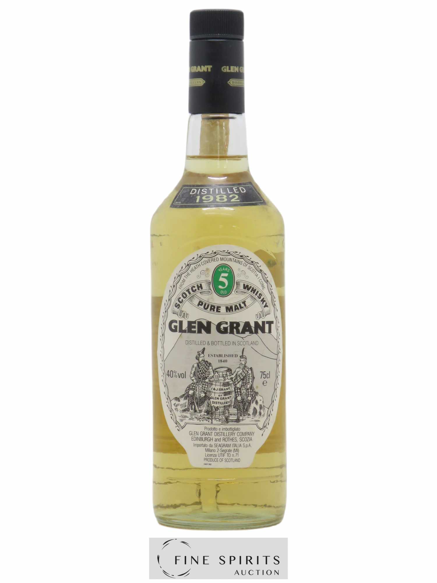 Glen Grant 5 years 1982 Of. Seagram Import - Lot de 1 bouteille - 0