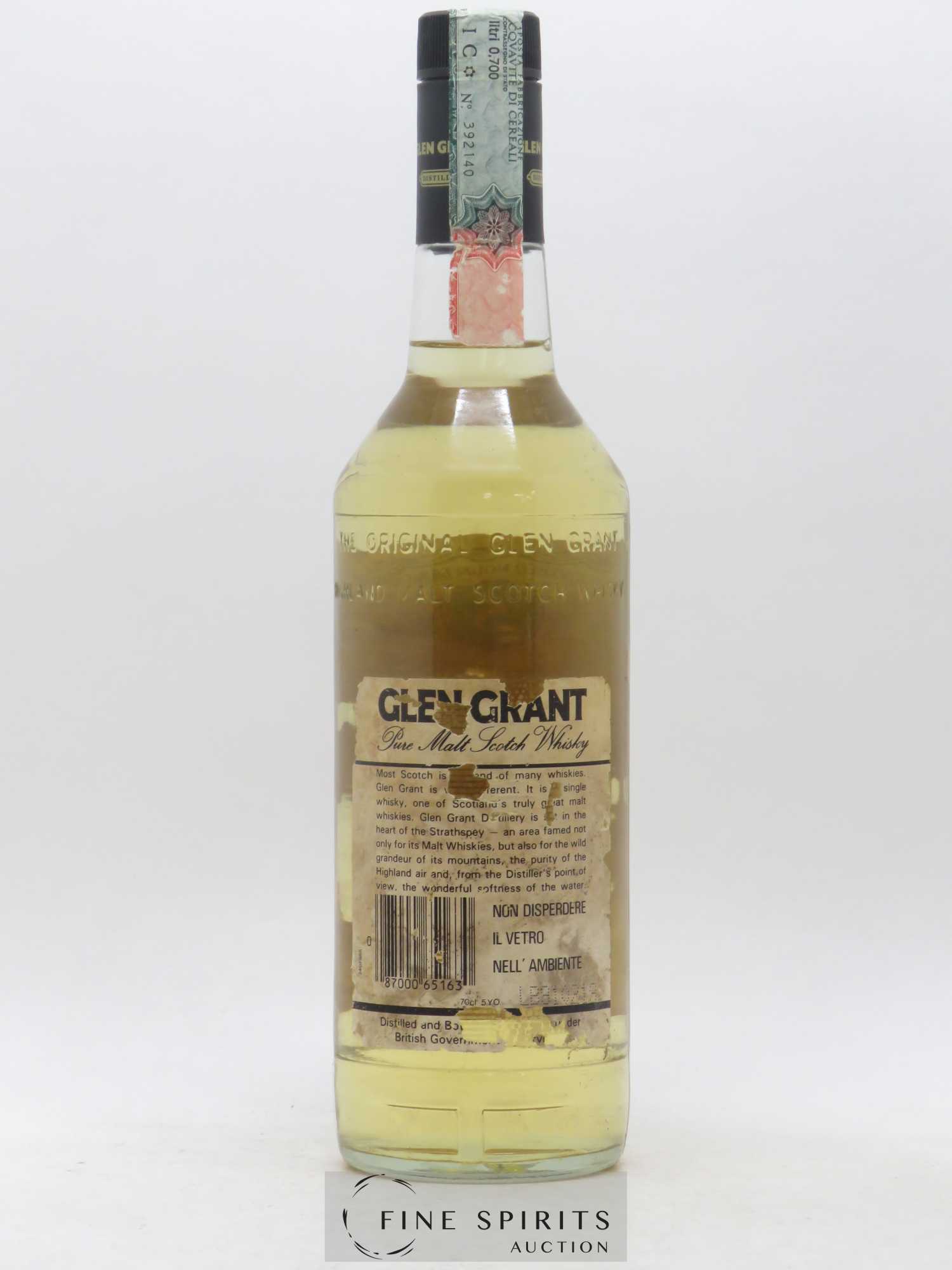 Glen Grant 5 years 1987 Of. Seagram Import - Lot de 1 bouteille - 1
