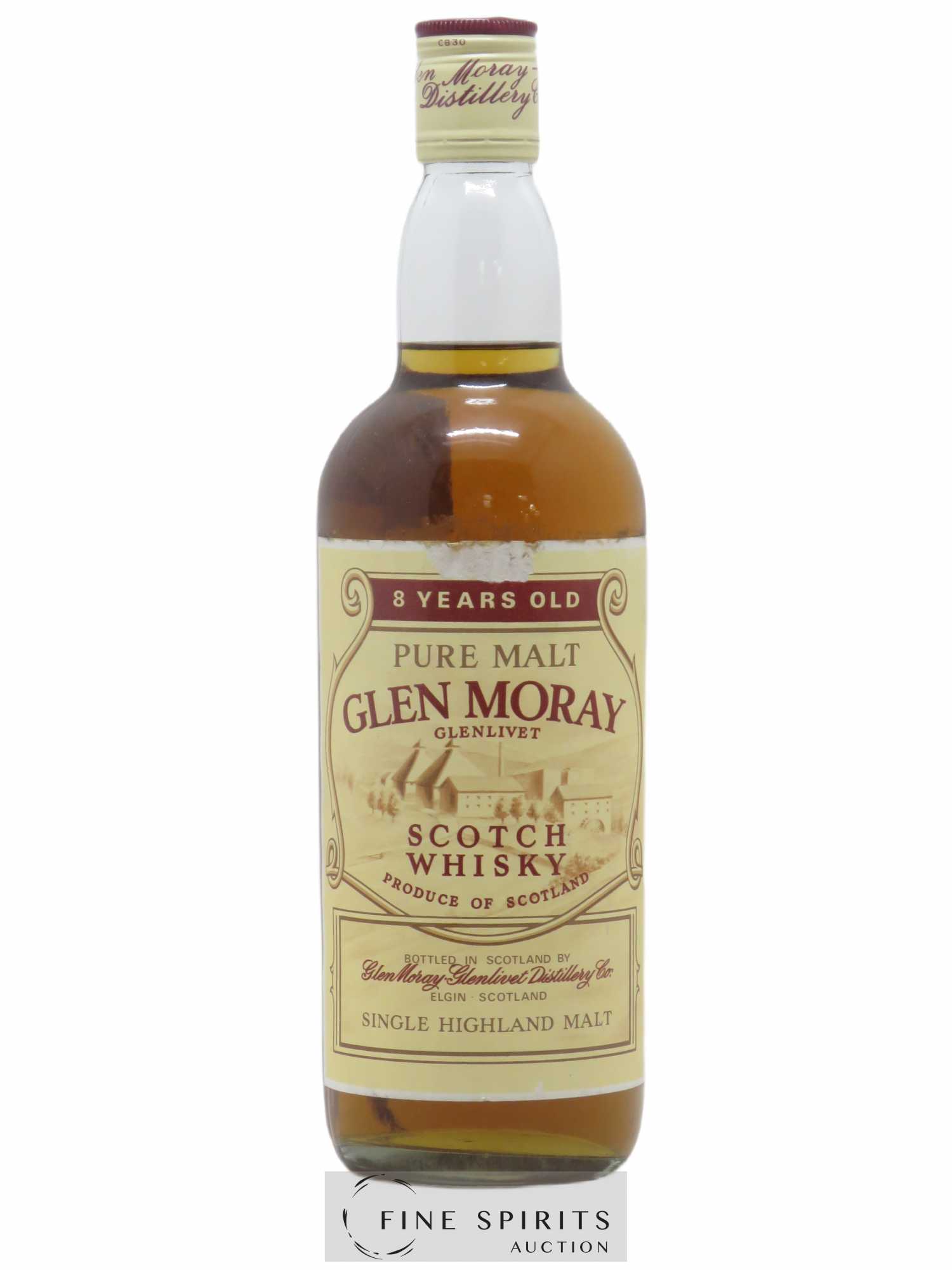 Glen Moray 8 years Of. C Hertzberg Import Glenlivet Pure Malt - Lot de 1 bouteille - 0