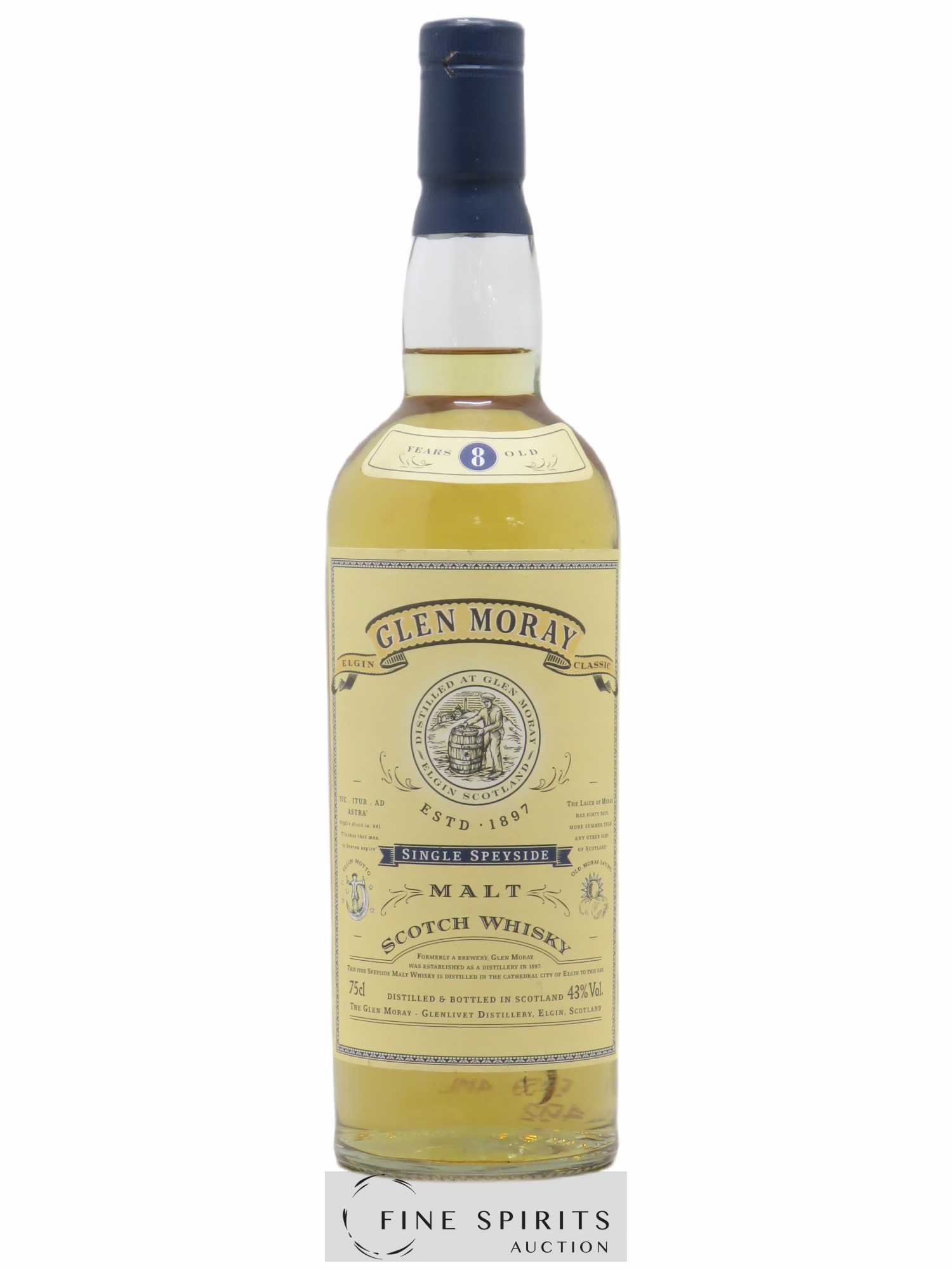 Glen Moray 8 years Of. 43° - Lot de 1 bouteille - 0