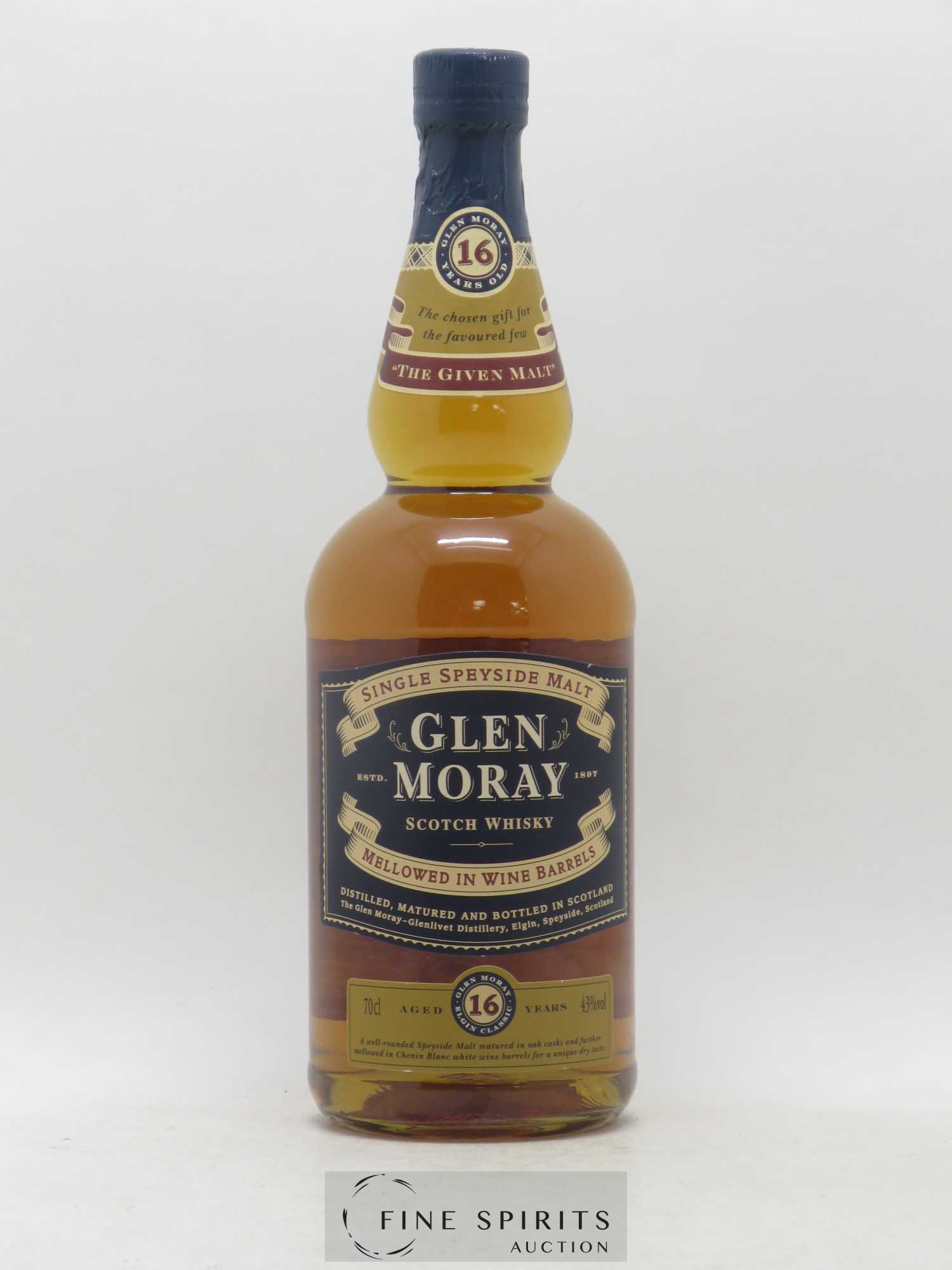 Glen Moray 16 years Of. Mellowed in Wine Barrels - Lot de 1 bouteille - 1