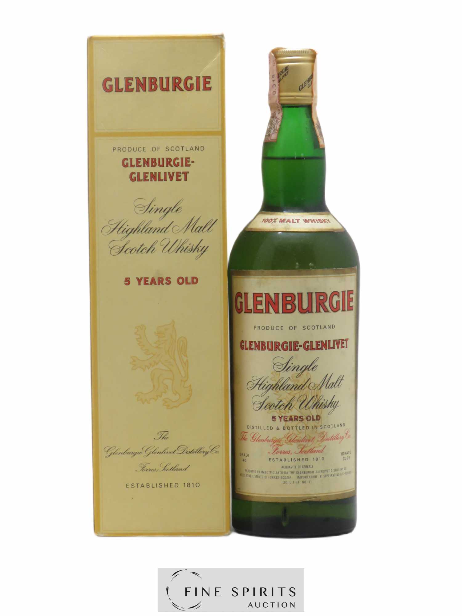 Glenburgie 5 years Of. Soffiantino Import - Lot de 1 bouteille - 0