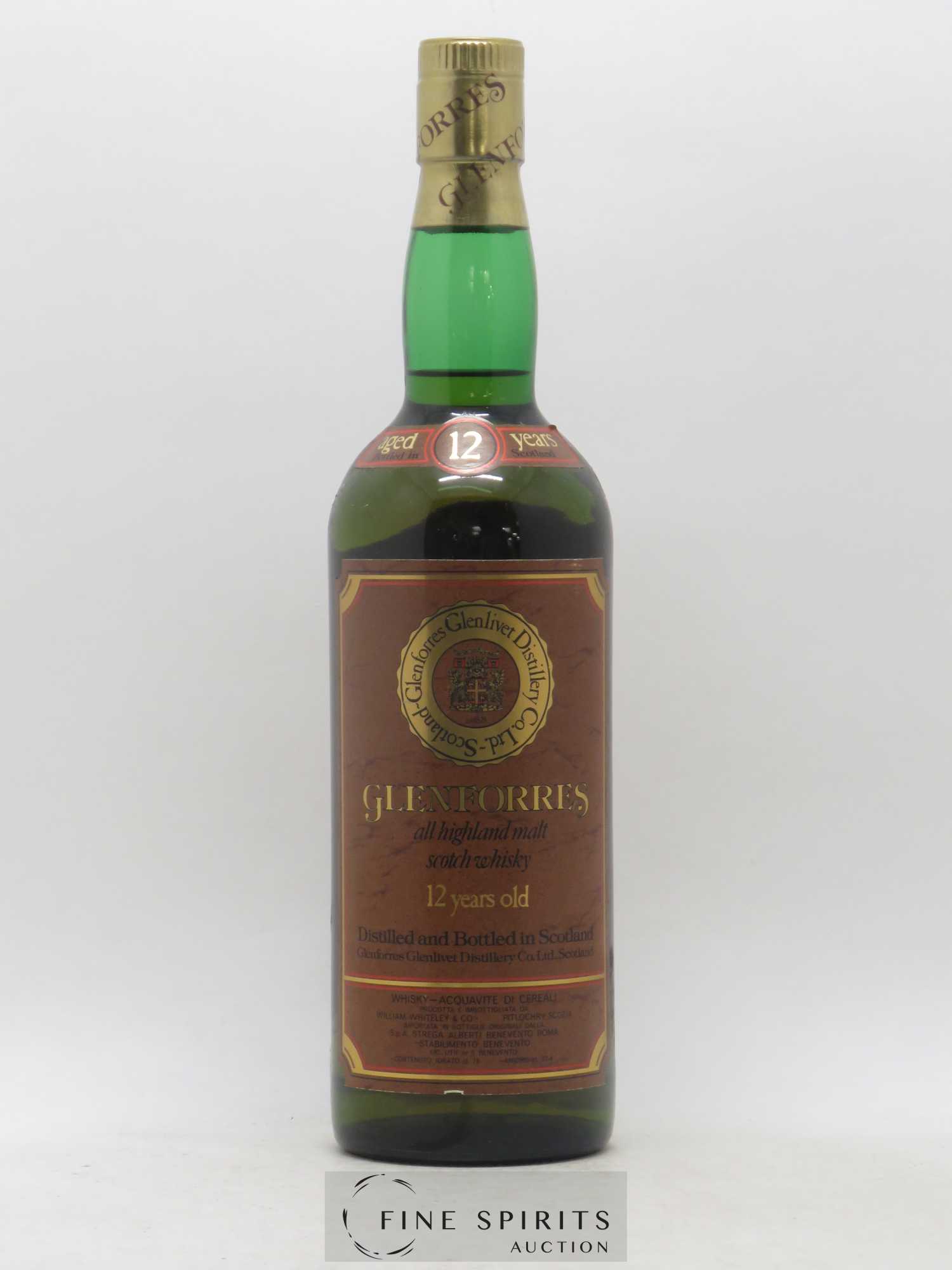 Glenforres 12 years Of. Benevento Import - Lot de 1 bouteille - 1