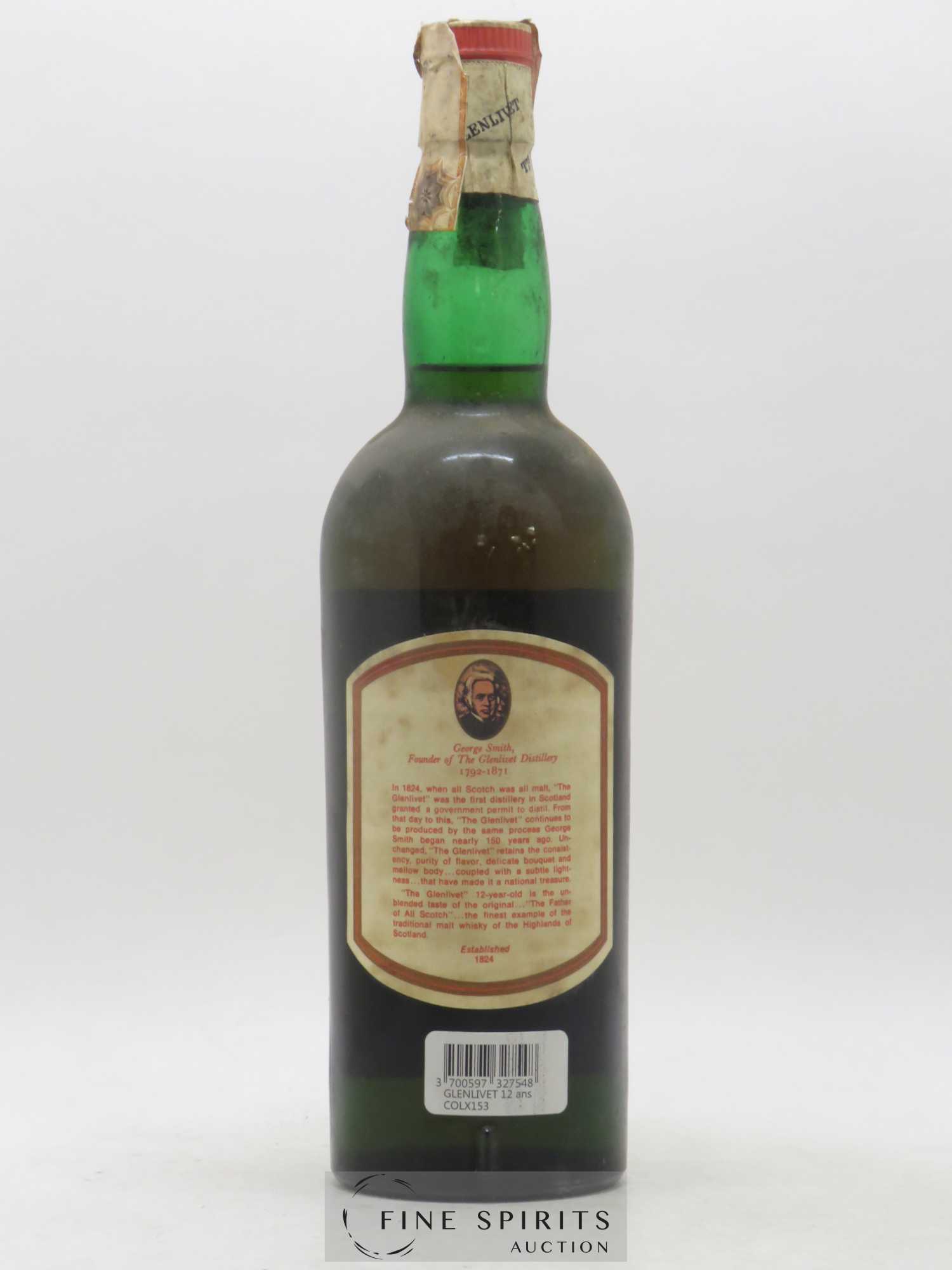 Glenlivet 12 years Of. Unblended all malt Scotch Whisky Giovinetti Import - Lot de 1 bouteille - 1