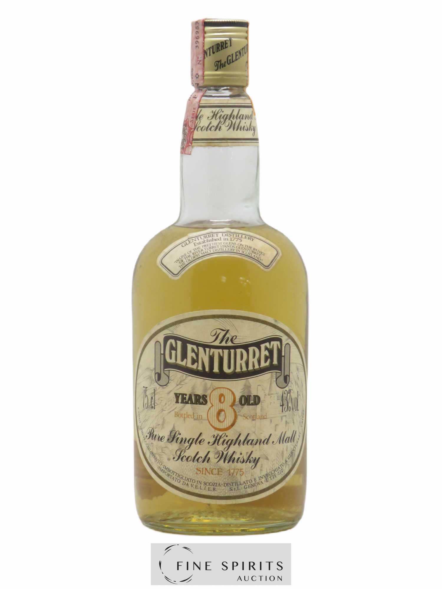 Glenturret 8 years Of. Velier Import - Lot de 1 bouteille - 0