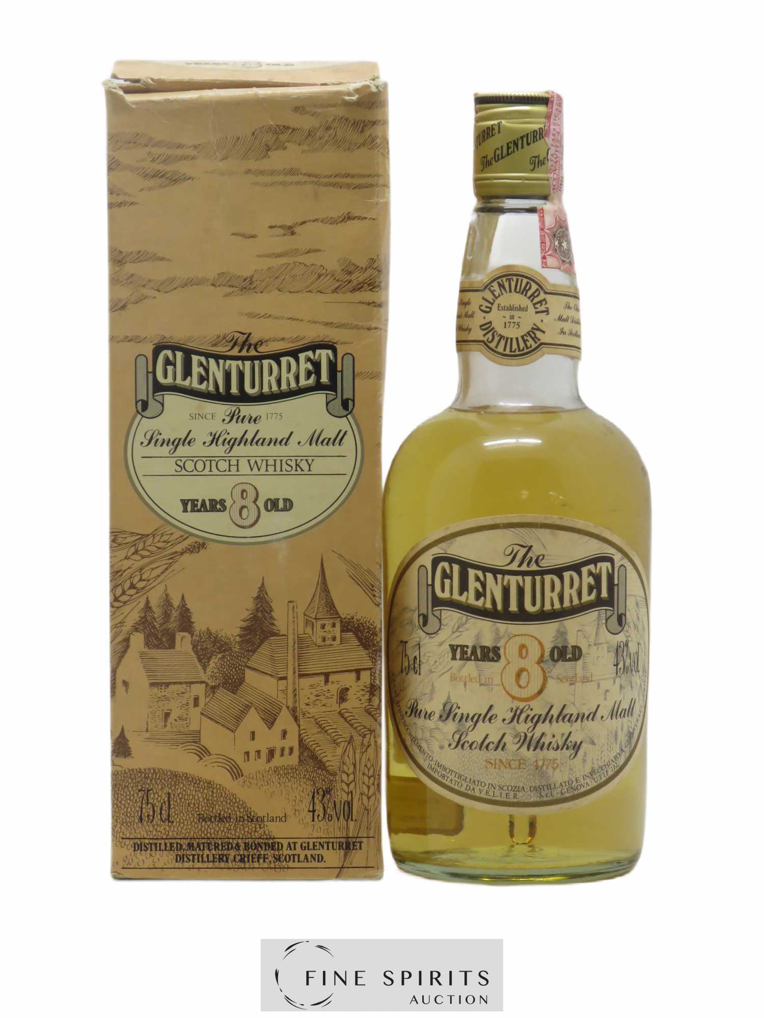 Glenturret 8 years Of. Velier Import - Lot de 1 bouteille - 0