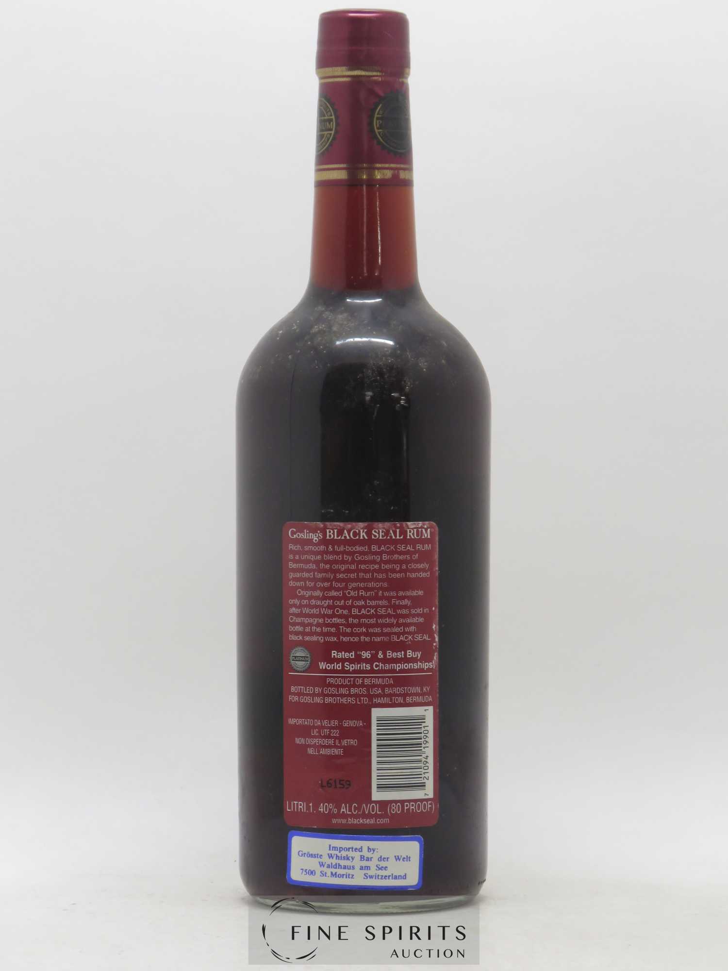 Gosling's Of. Black Seal - Lot de 1 bouteille - 1