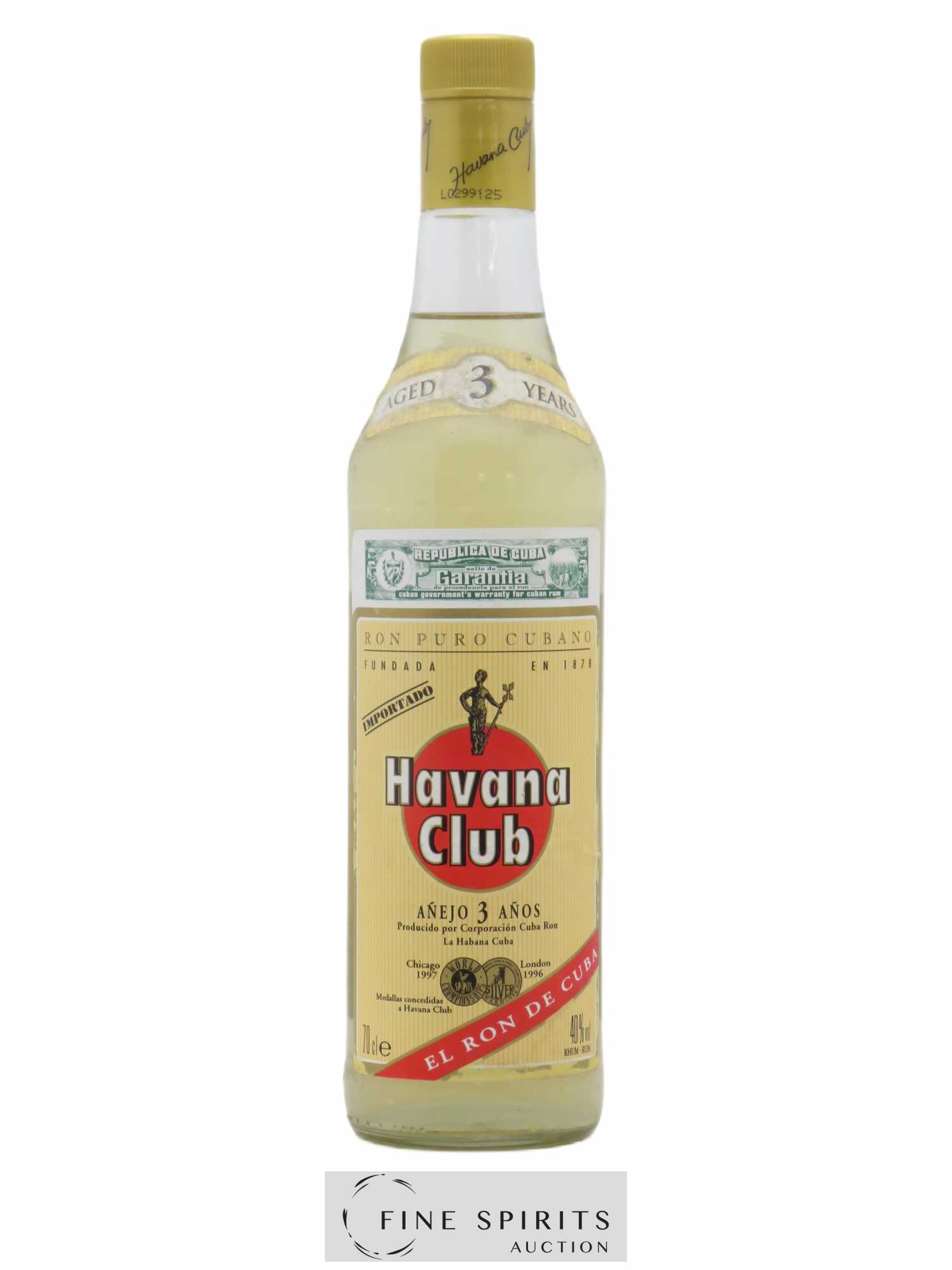 Havana Club 3 years Of. Anejo (70cl.) - Lot de 1 bouteille - 0