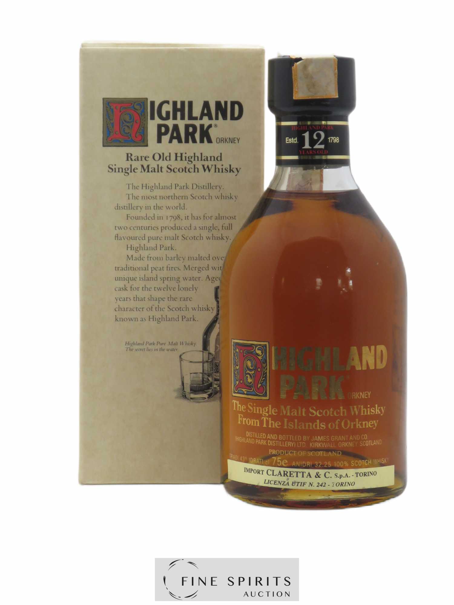 Highland Park 12 years Of. - Lot de 1 bouteille - 0