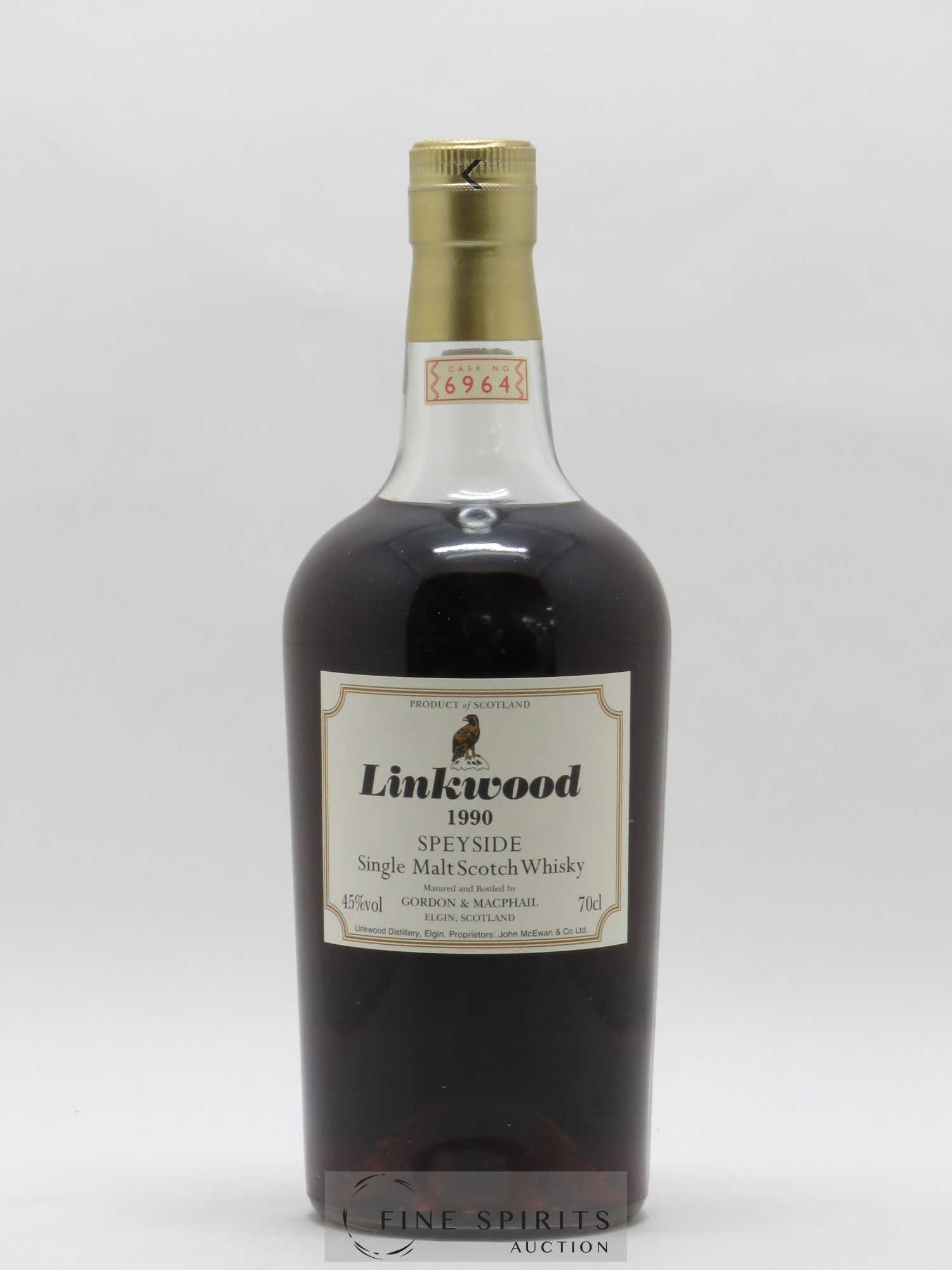 Linkwood 15 years 1990 Gordon & MacPhail Single Cask 6955 LMDW G & M Cubana Range - Lot de 1 bouteille - 0