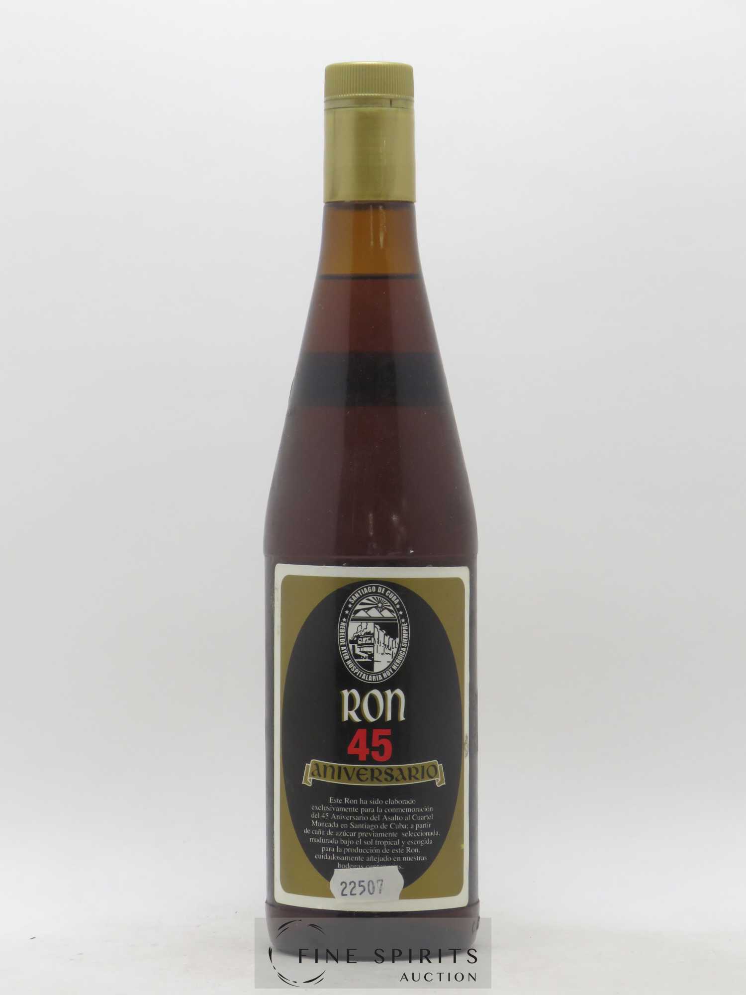 Santiago Of. Anejo 45 aniversario - Lot de 1 bouteille - 1