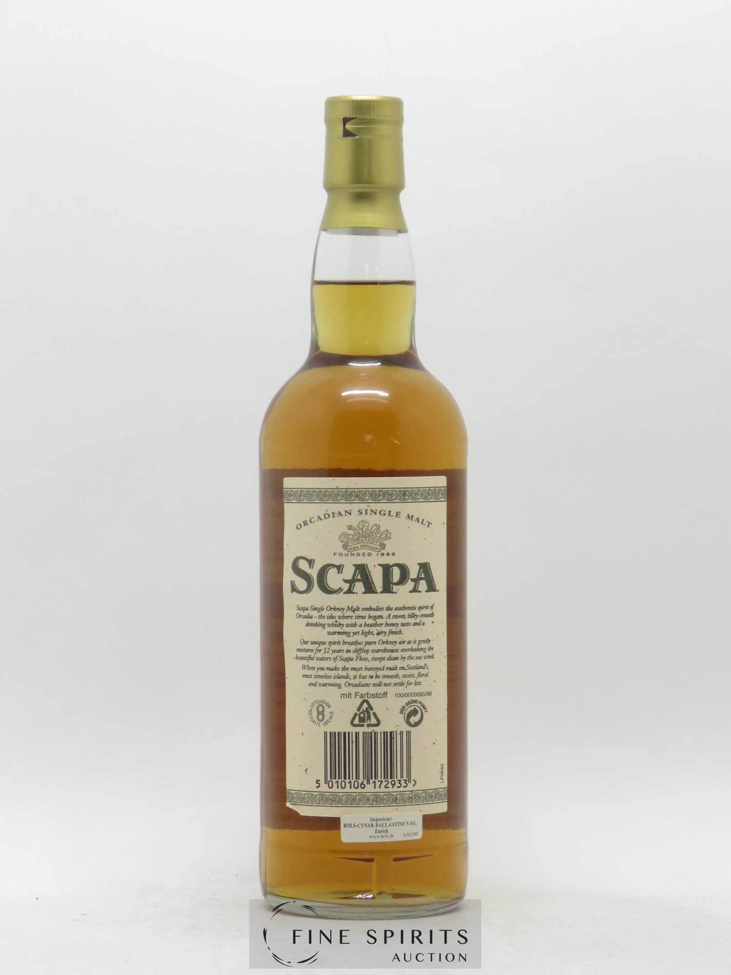Scapa 12 years Of. - Lot de 1 bouteille - 2