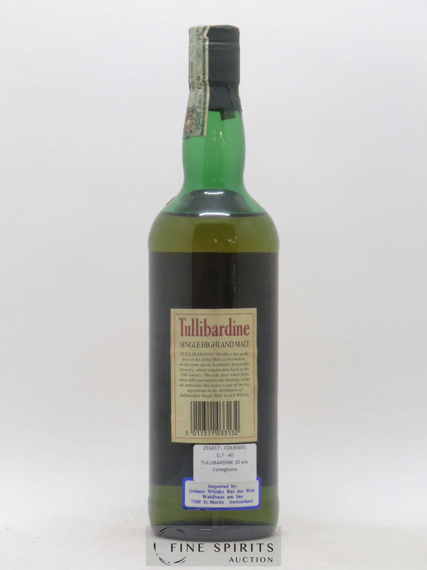 Tullibardine 10 years Of. Conegliano Import - Lot de 1 bouteille - 1
