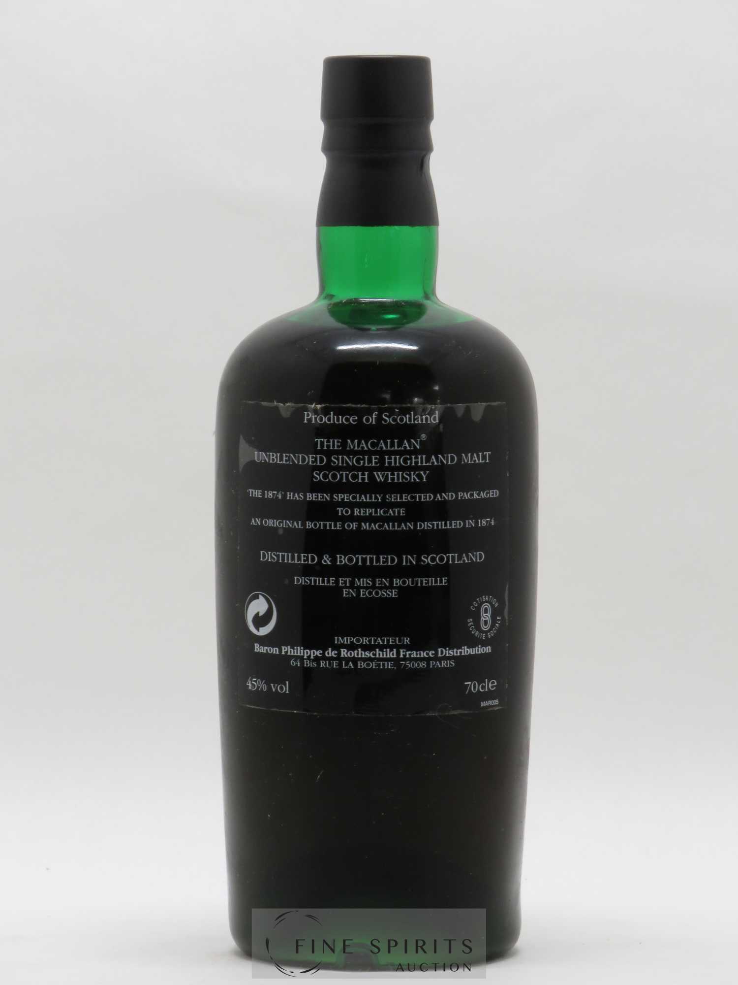 Macallan (The) 1874 Of. Replique 1874 - Lot de 1 bouteille - 2