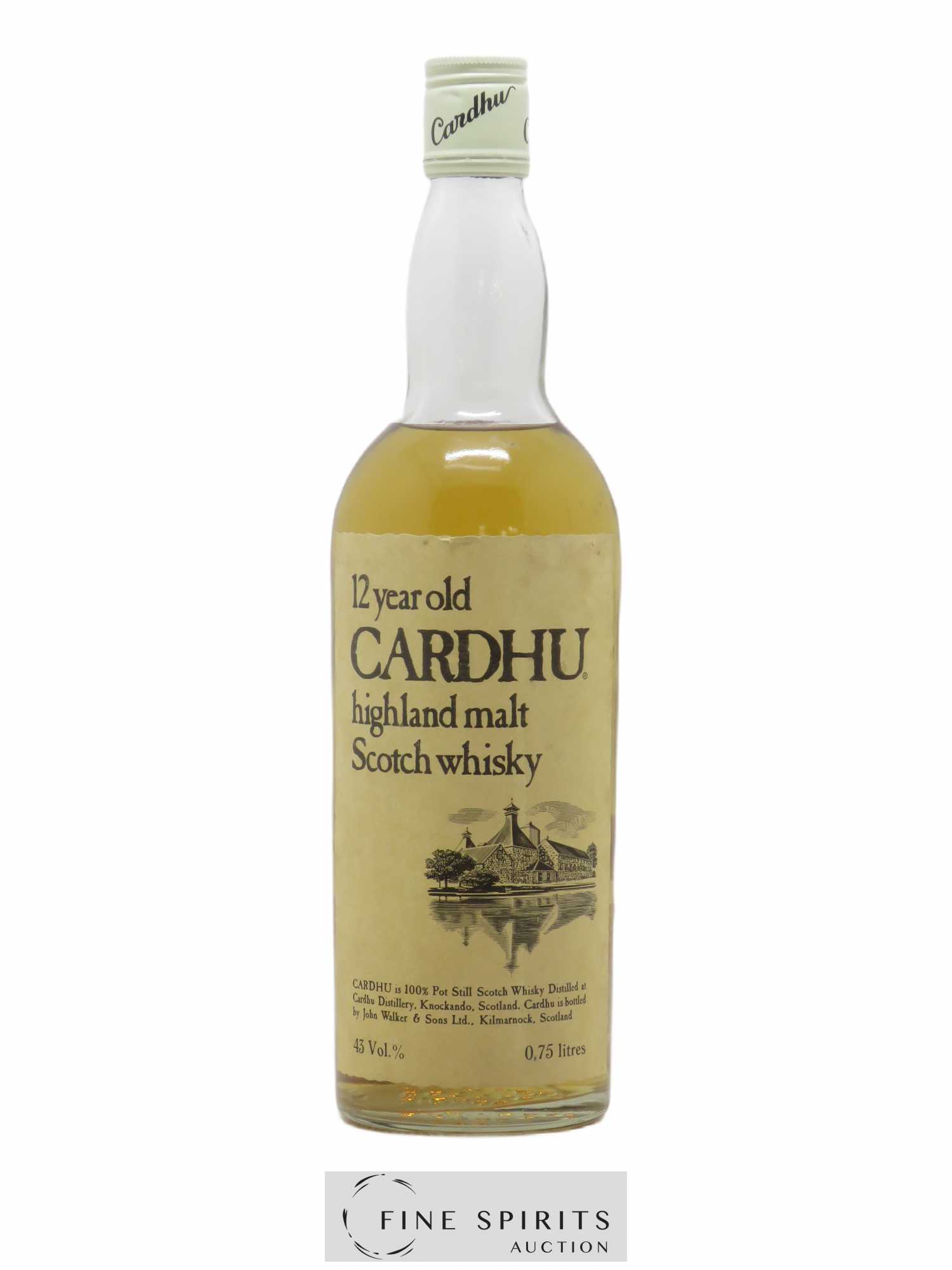 Cardhu 12 years Of. Pot Still Kupferberg Mainz Import Highland Malt - Lot de 1 bouteille - 0