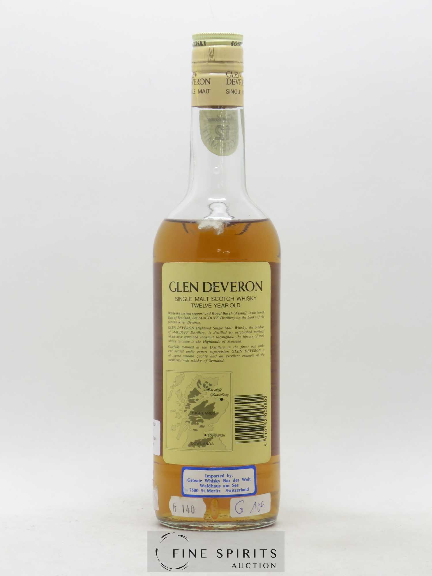 Glen Deveron 12 years Of. William Lawson's  (sans prix de réserve) - Lot de 1 bouteille - 1