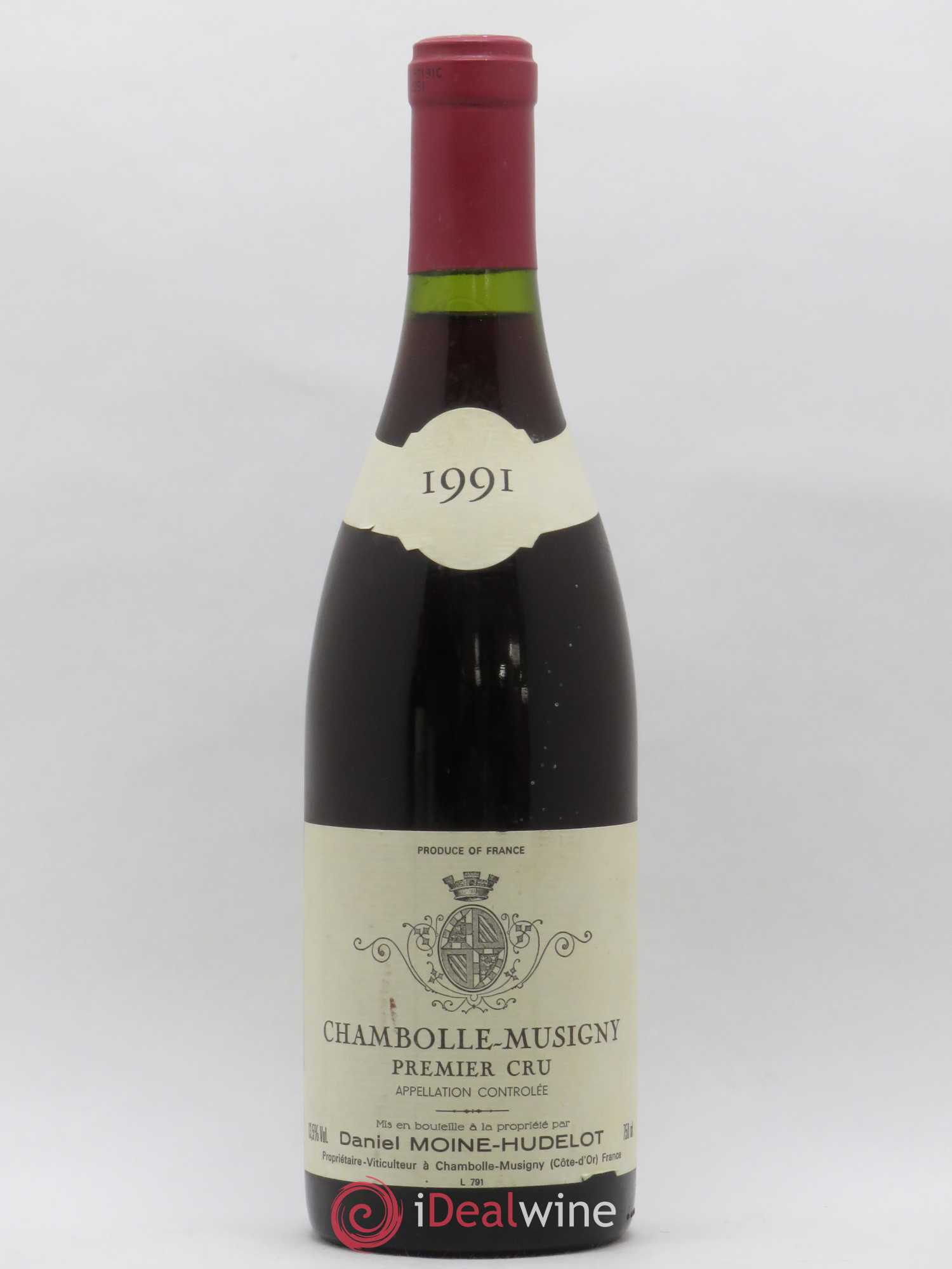 Chambolle-Musigny 1er Cru Moine-Hudelot 1991 - Lot de 1 bouteille - 0
