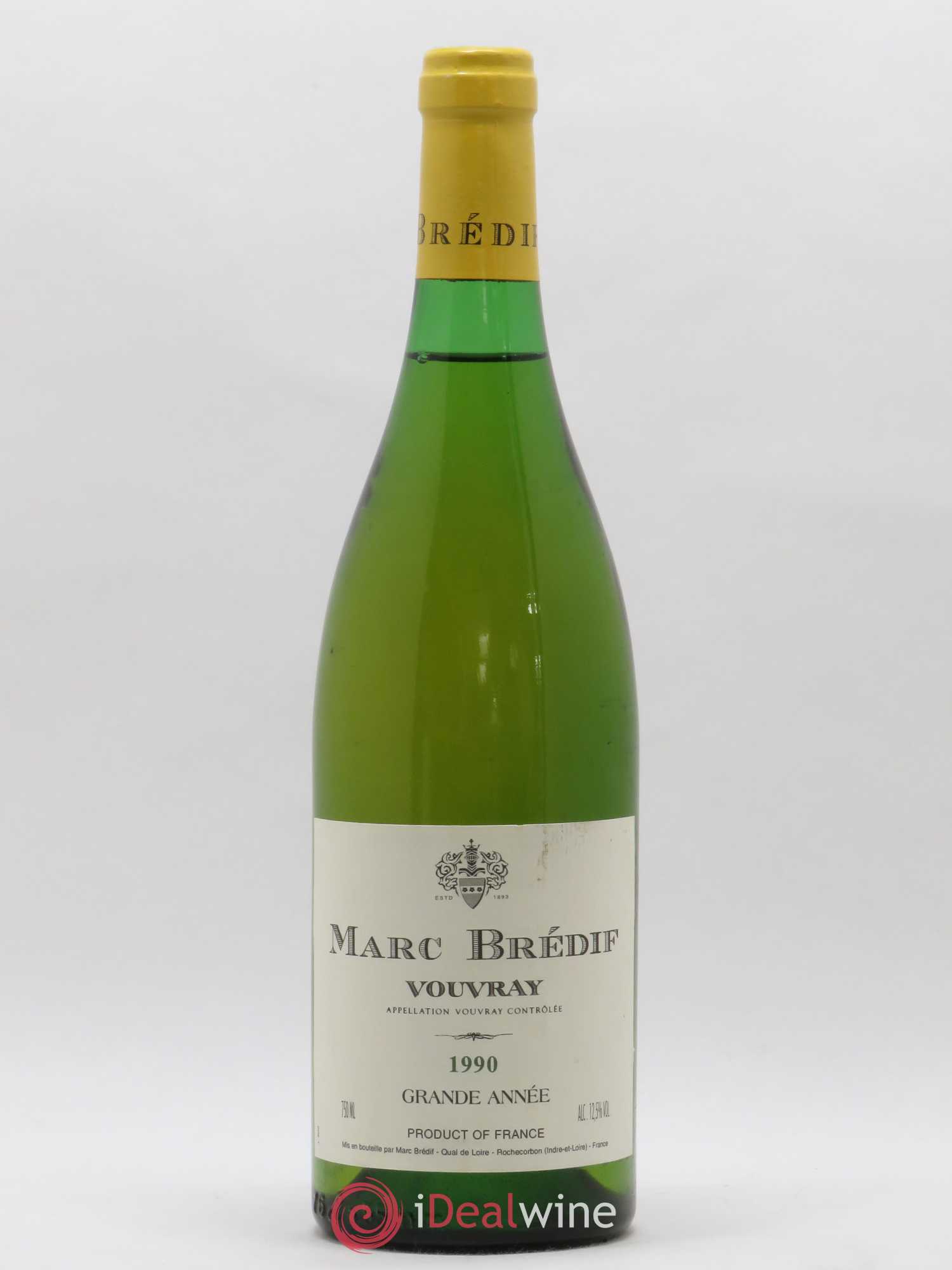 Vouvray Grande Année Marc Brédif 1990 - Posten von 1 Flasche - 0