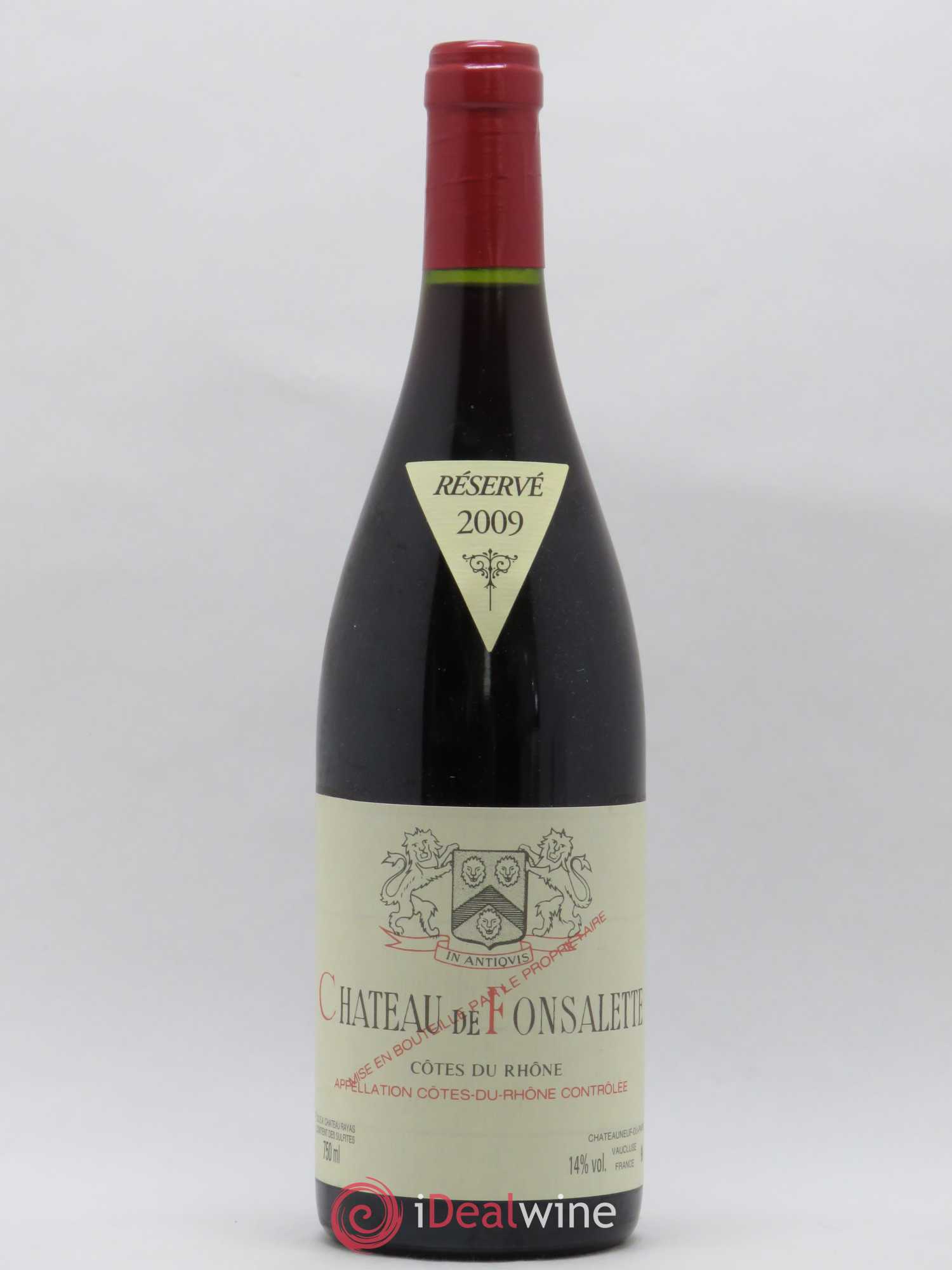 Côtes-du-Rhône Château de Fonsalette Emmanuel Reynaud 2009 - Lot de 1 bouteille - 0
