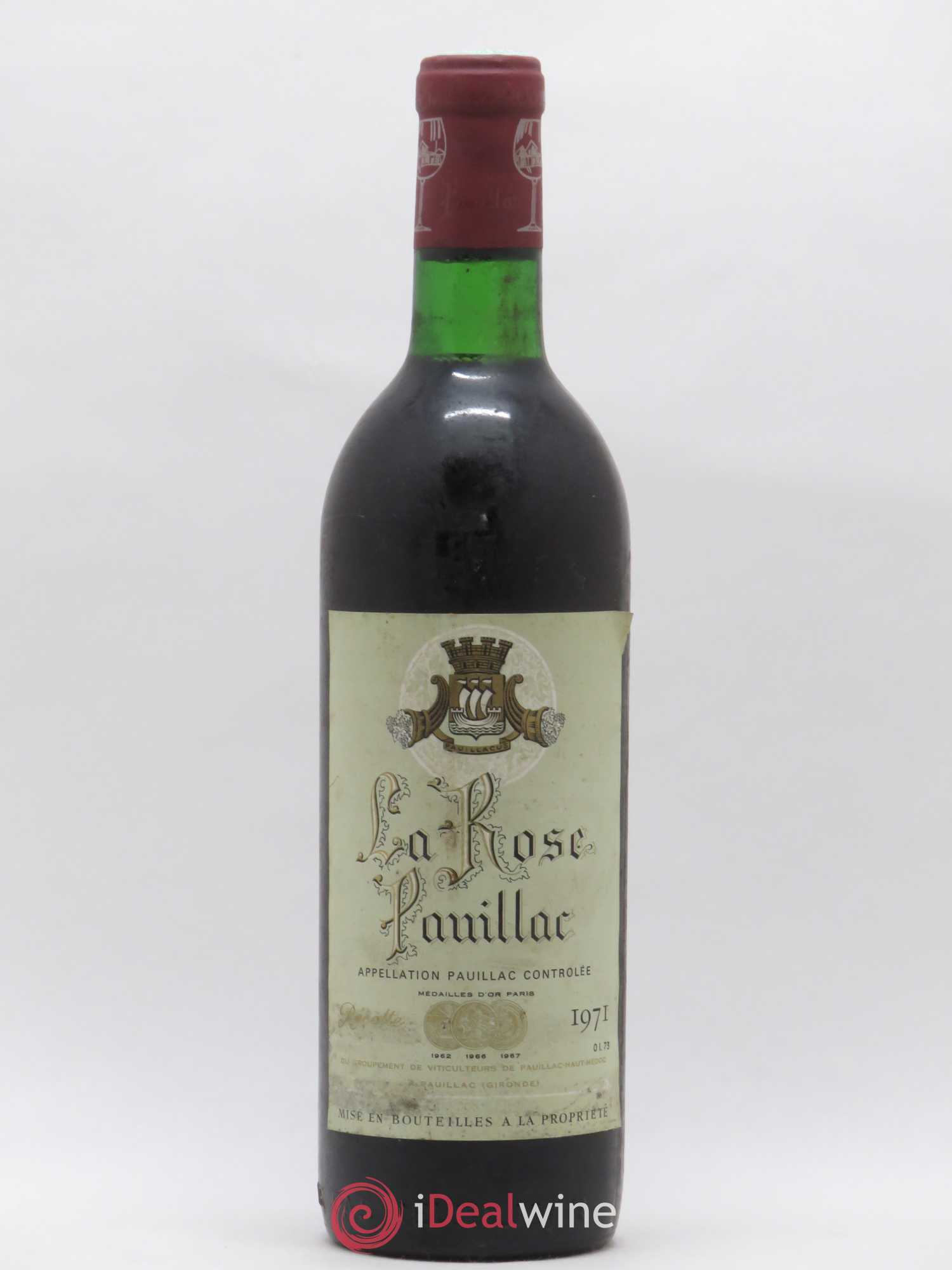 La Rose Pauillac 1971 - Lot de 1 bouteille - 0