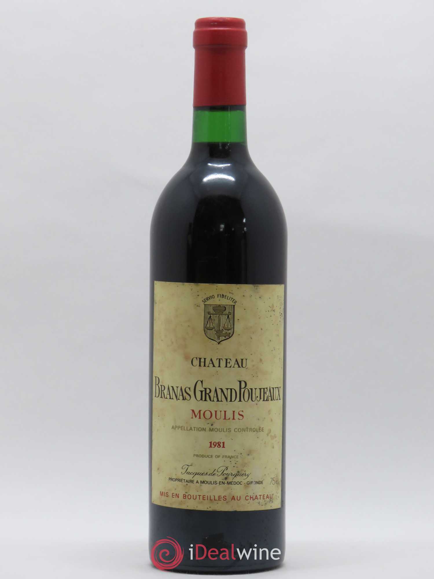 Château Branas Grand Poujeaux Cru Bourgeois 1981 - Lot de 1 bouteille - 0