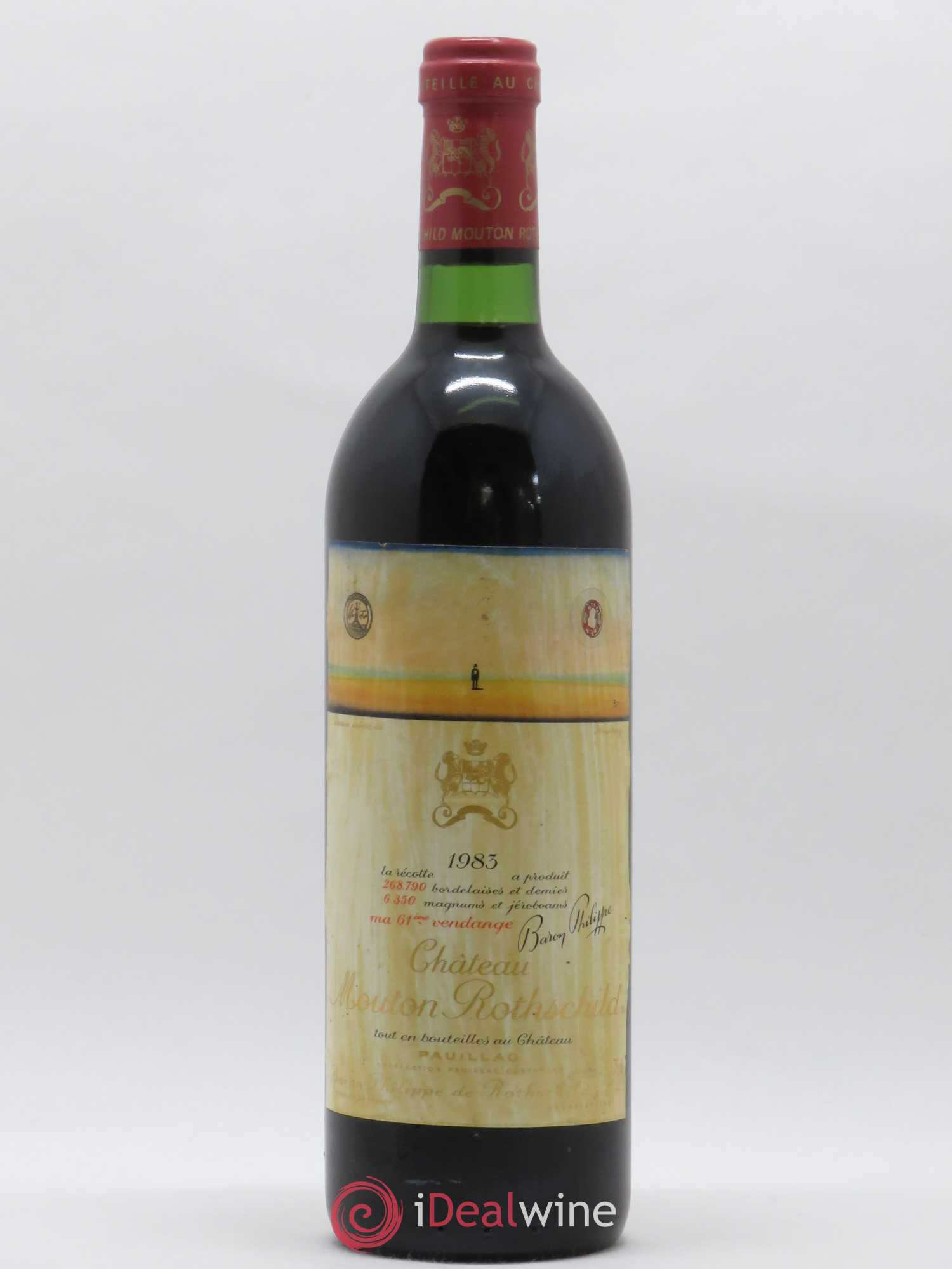 Château Mouton Rothschild 1er Grand Cru Classé 1983 - Lot de 1 bouteille - 0