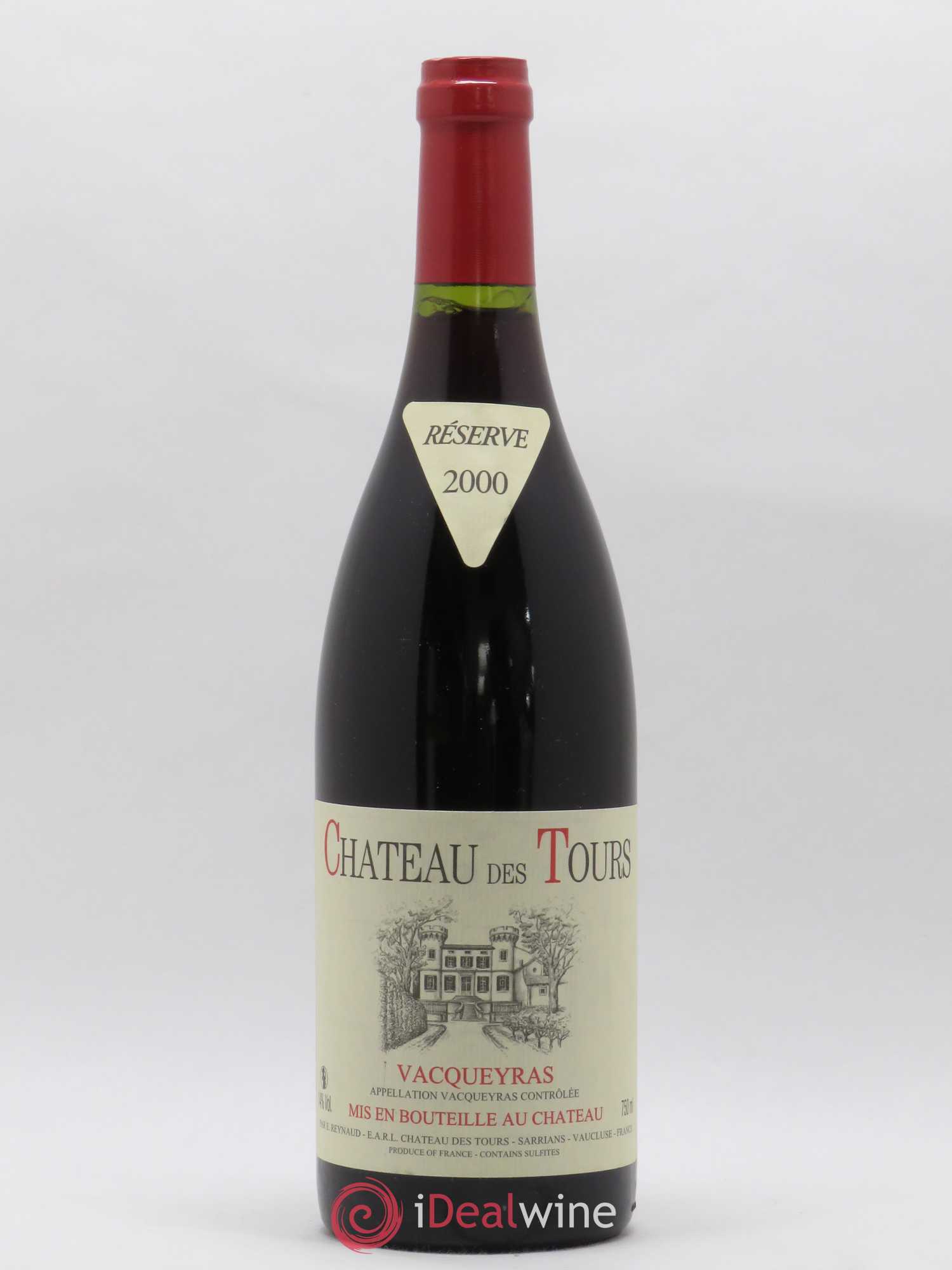 Vacqueyras Château des Tours Emmanuel Reynaud 2000 - Lot de 1 bouteille - 0