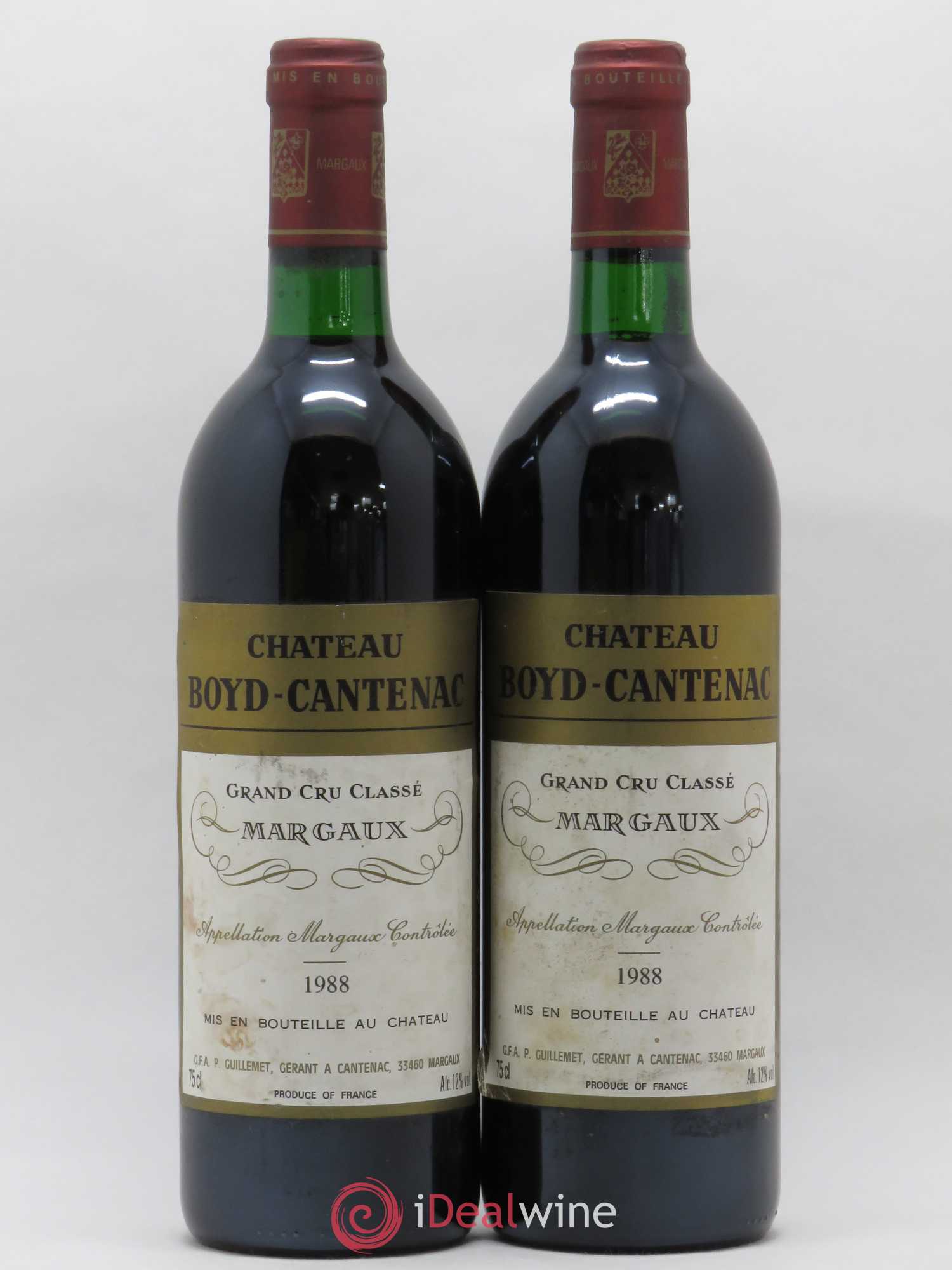 Château Boyd Cantenac 3ème Grand Cru Classé 1988 - Lot de 2 bouteilles - 0