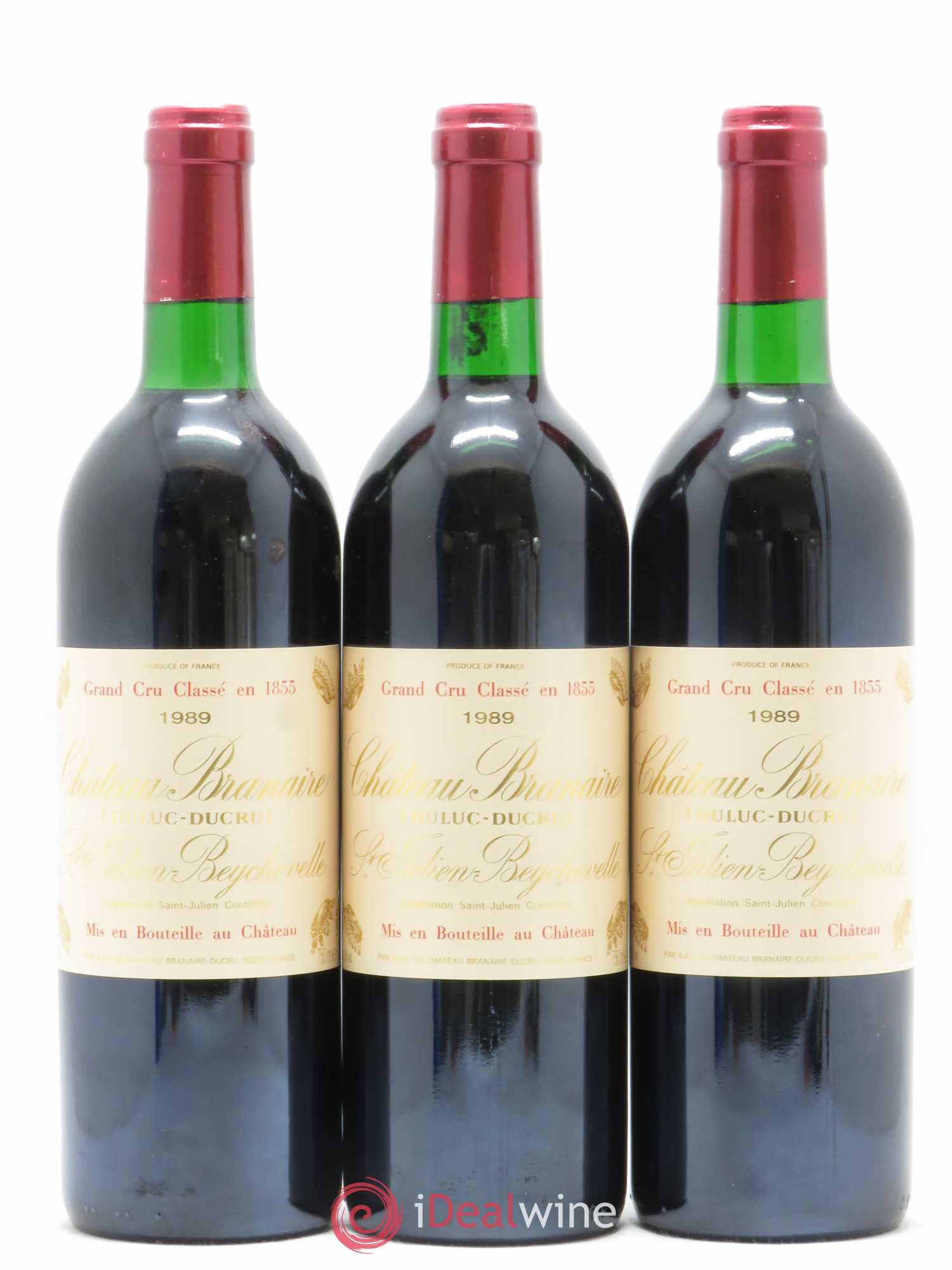 Château Branaire Ducru 4ème Grand Cru Classé 1989 - Lot de 12 bouteilles - 1