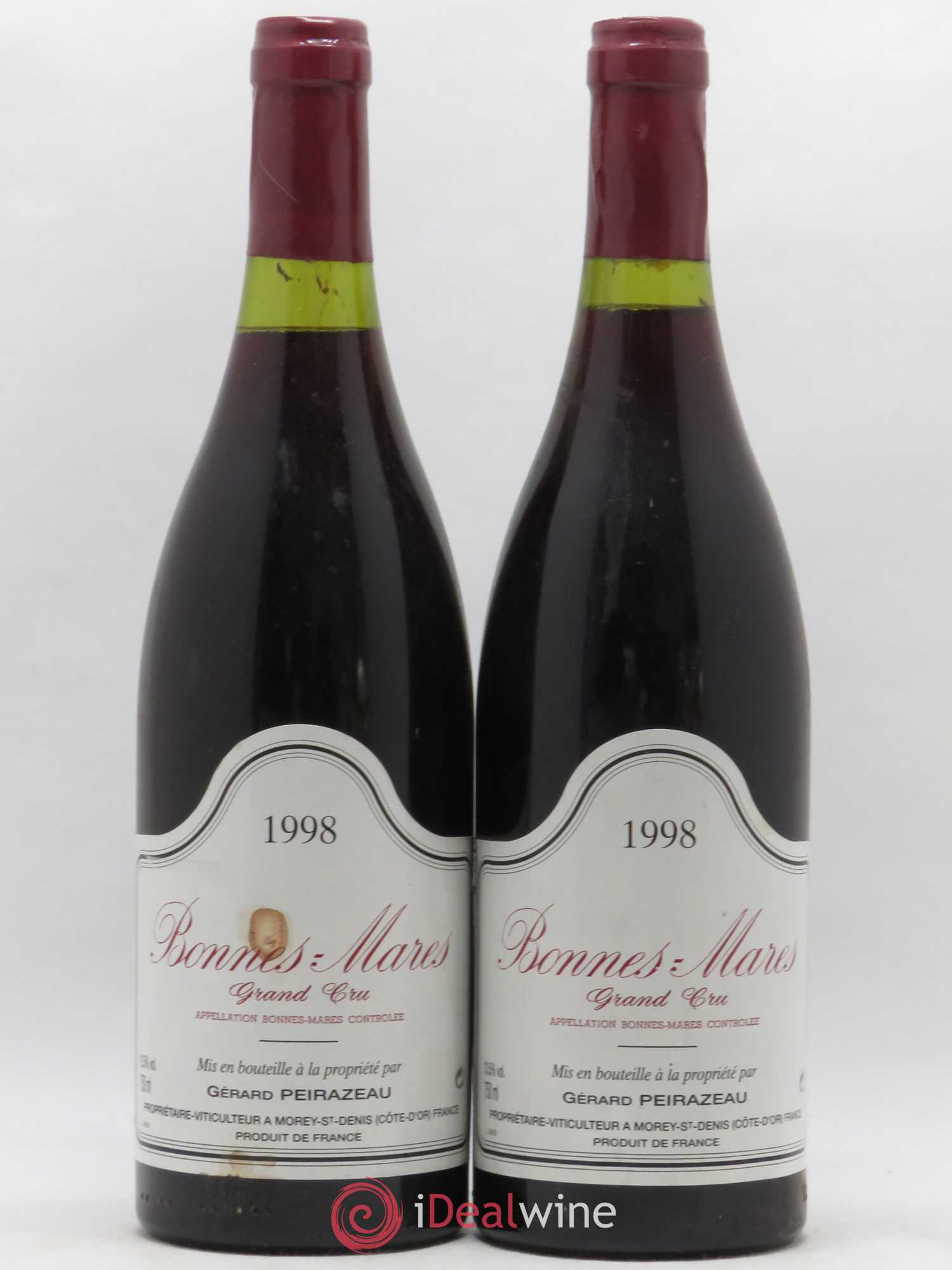 Bonnes-Mares Grand Cru Gerard Peirazeau 1998 - Lot de 2 bouteilles - 0