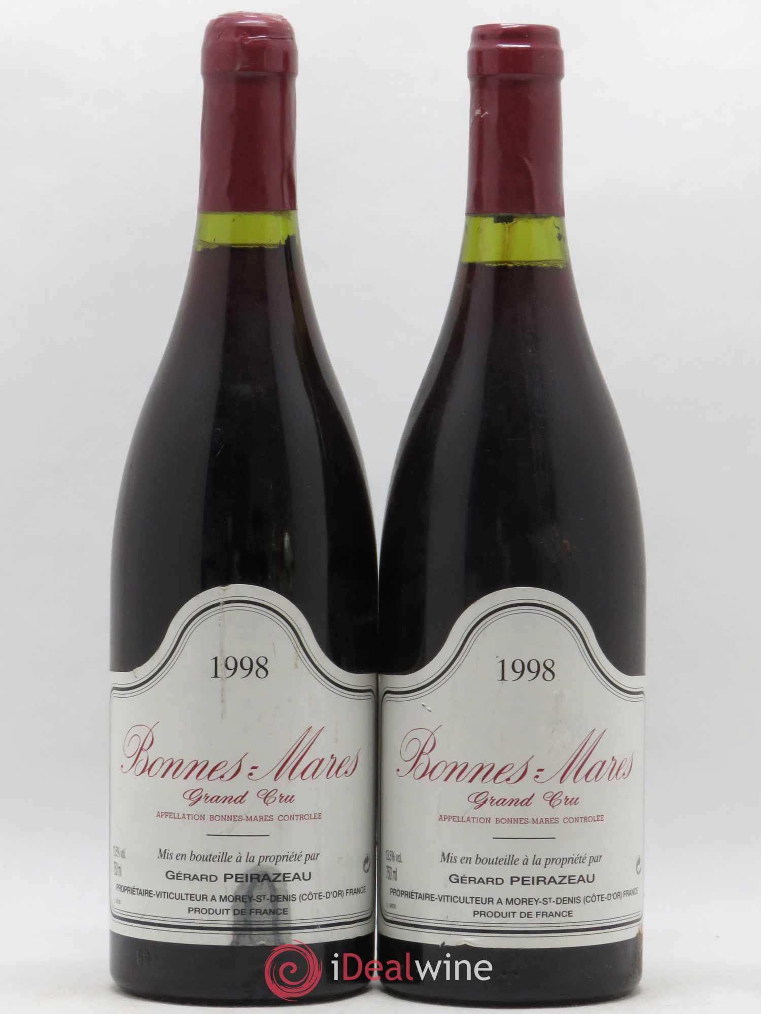 Bonnes-Mares Grand Cru Gerard Peirazeau 1998 - Lot of 2 bottles - 0