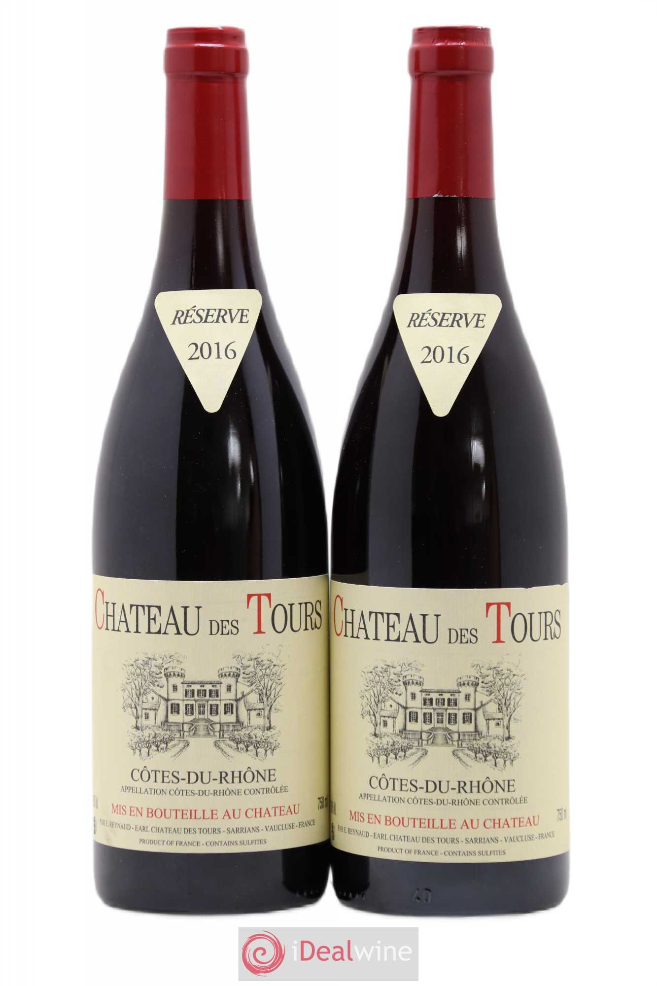 Côtes-du-Rhône Château des Tours Emmanuel Reynaud 2016 - Lot de 2 bouteilles - 0