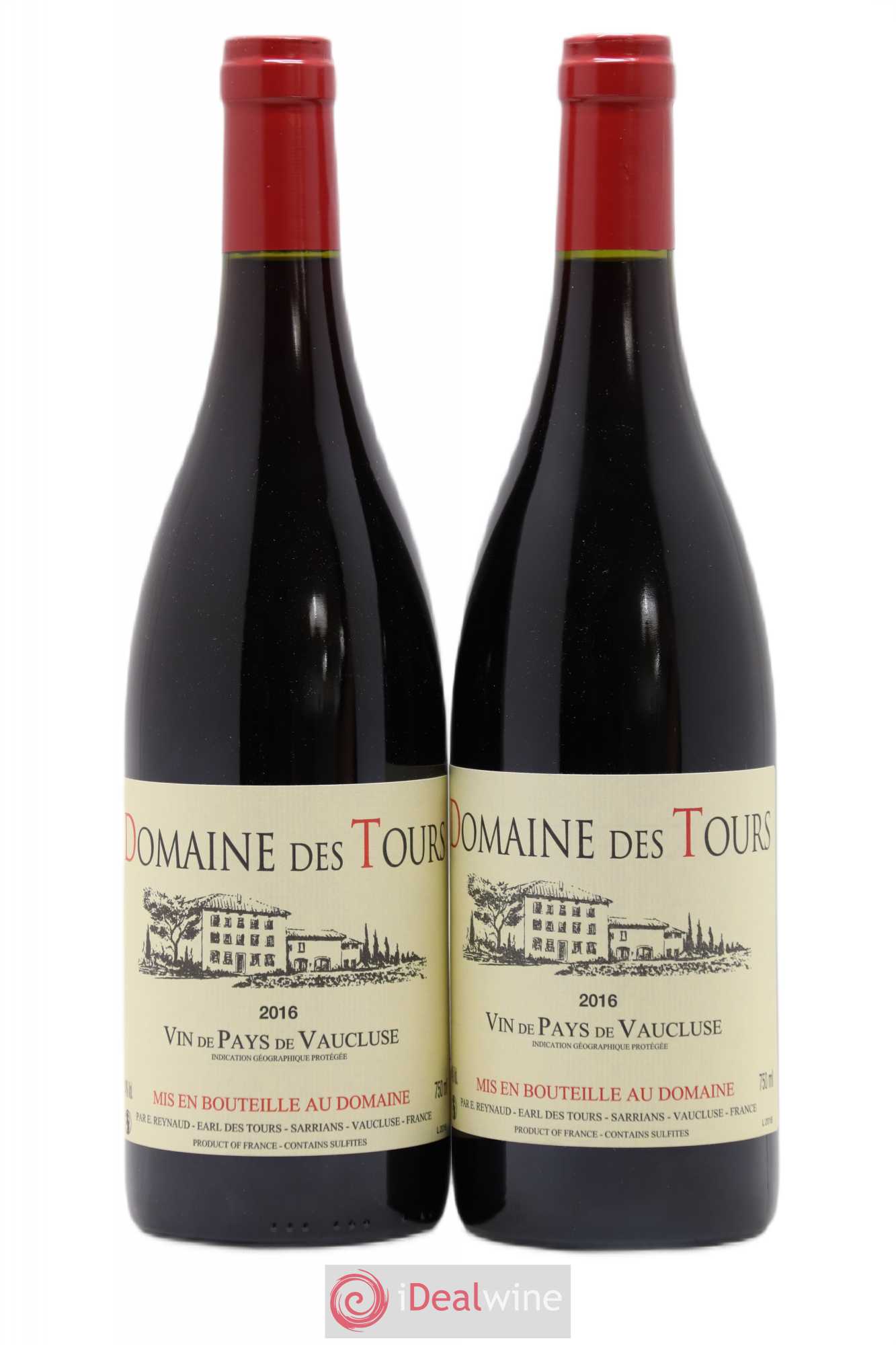 Vaucluse (Vin de Pays de Vaucluse) Domaine des Tours Emmanuel Reynaud 2016 - Lot de 2 bouteilles - 0