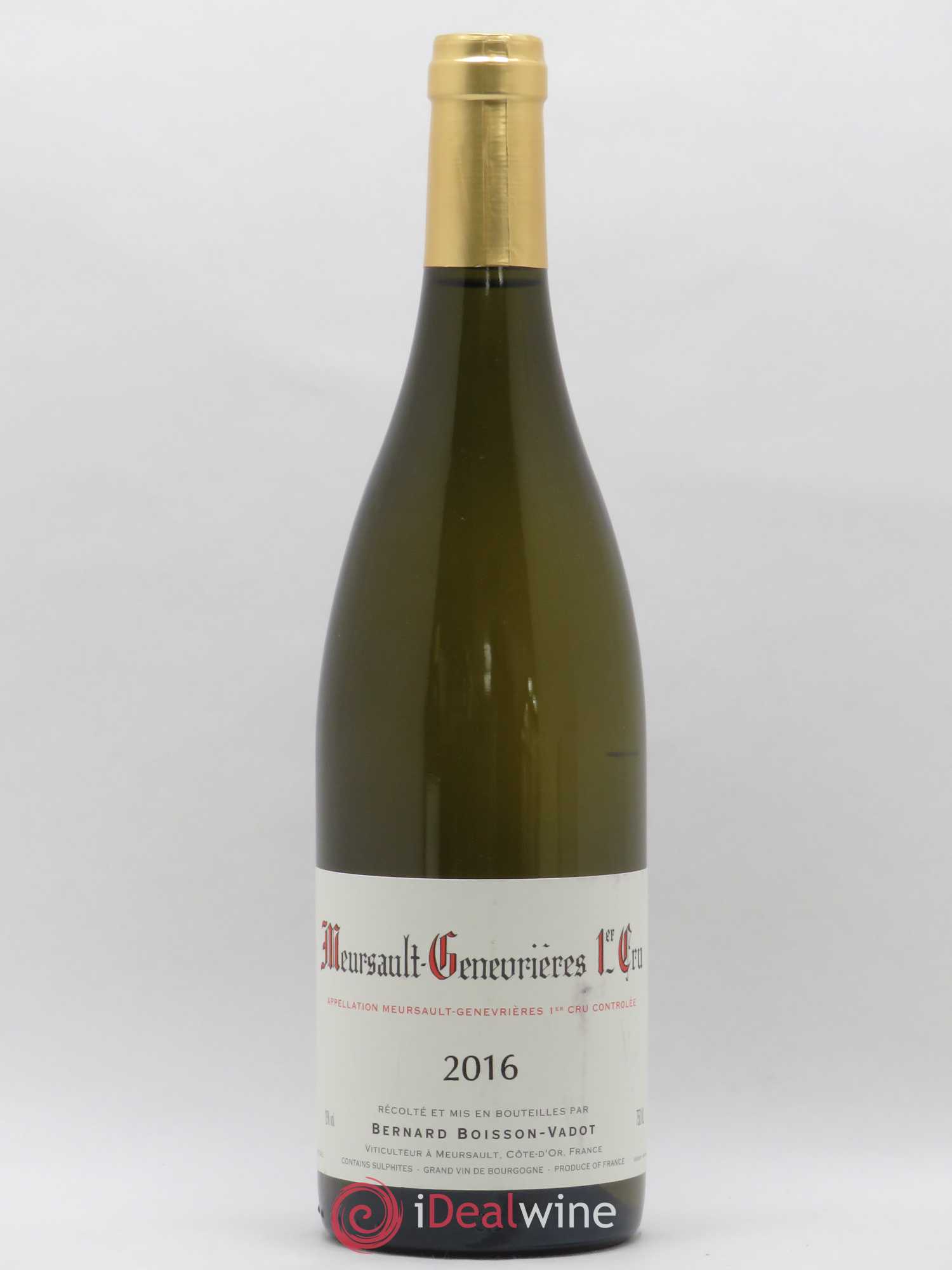 Meursault 1er Cru Genevrières Boisson-Vadot (Domaine) 2016 - Lot de 1 bouteille - 0