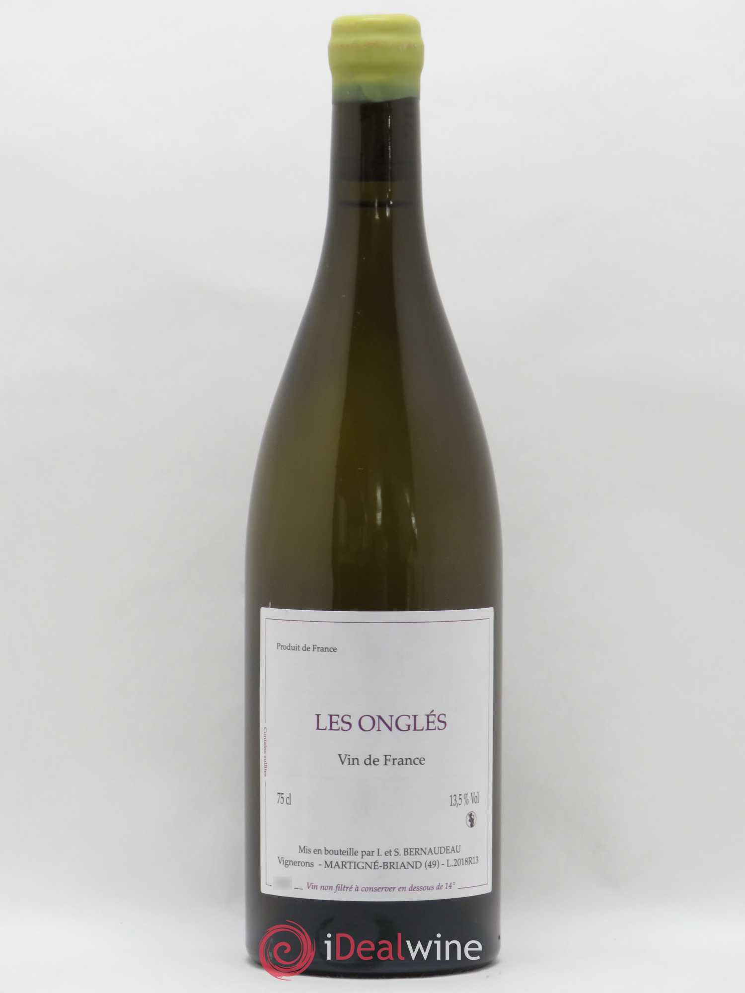 Vin de France Les Onglés Stéphane Bernaudeau 2018 - Lot de 1 bouteille - 0