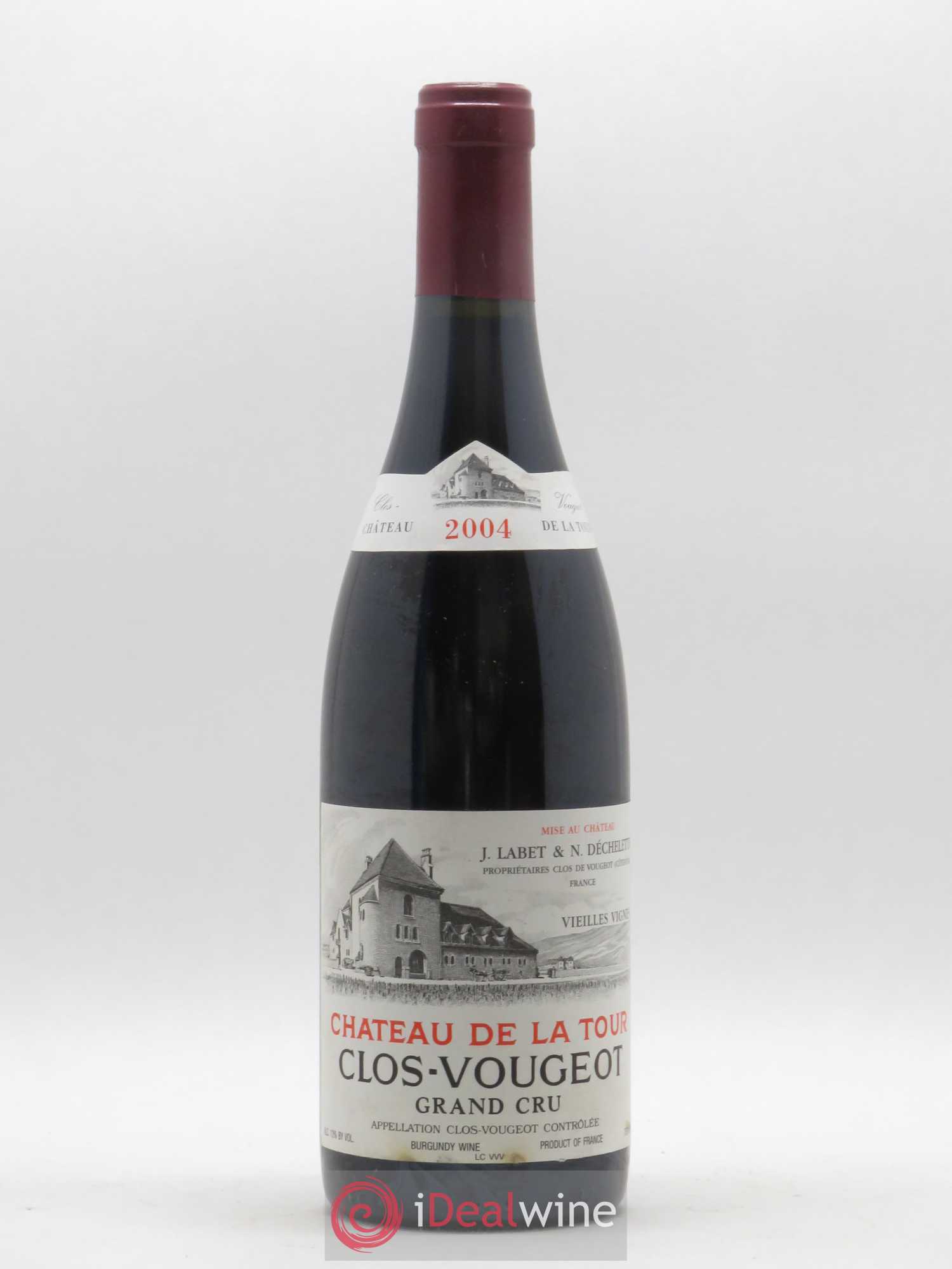 Clos de Vougeot Grand Cru Vieilles Vignes Château de La Tour 2004 - Lot de 1 bouteille - 0