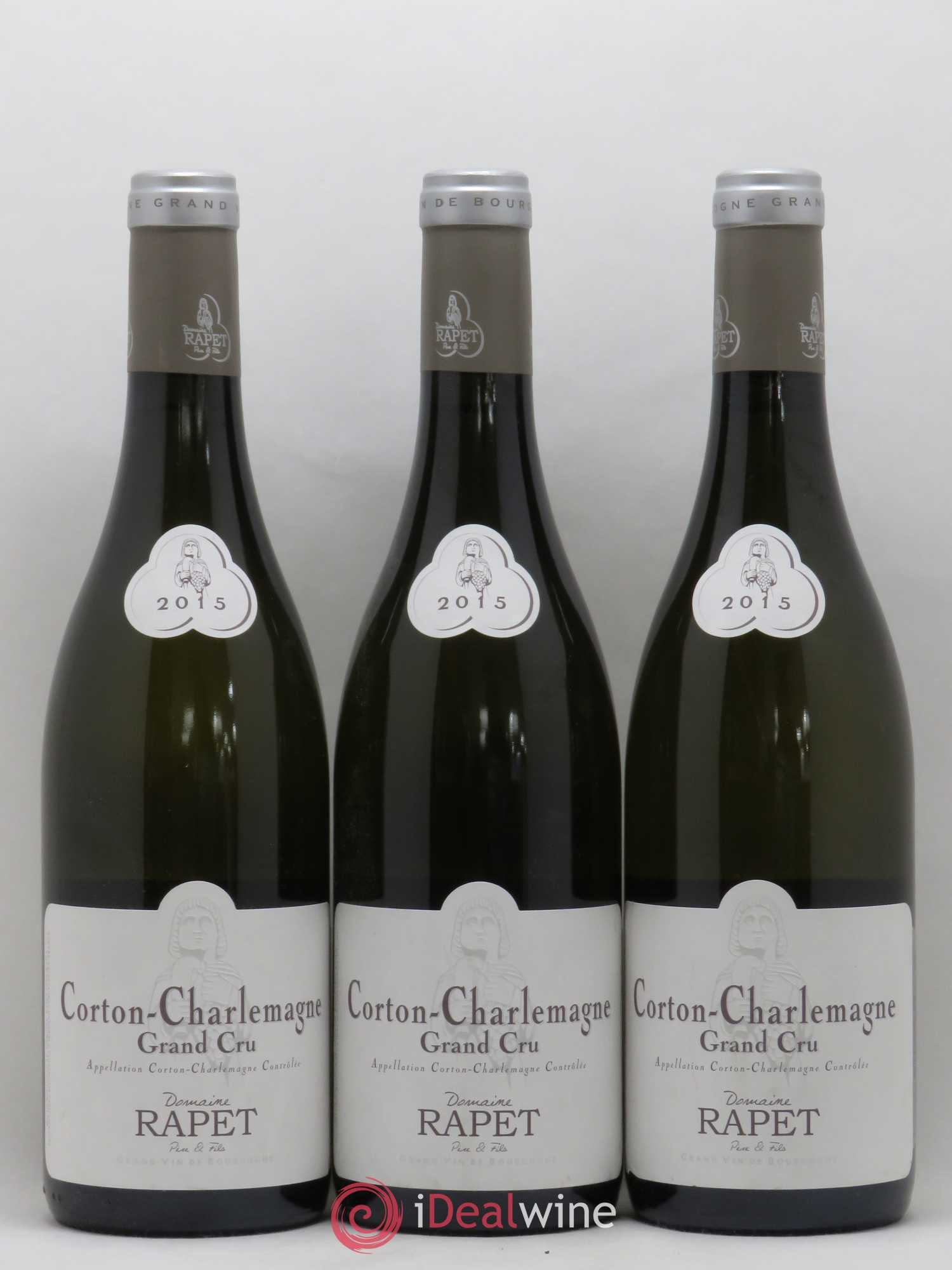 Corton-Charlemagne Grand Cru Rapet Père & Fils 2015 - Lot de 3 bouteilles - 0