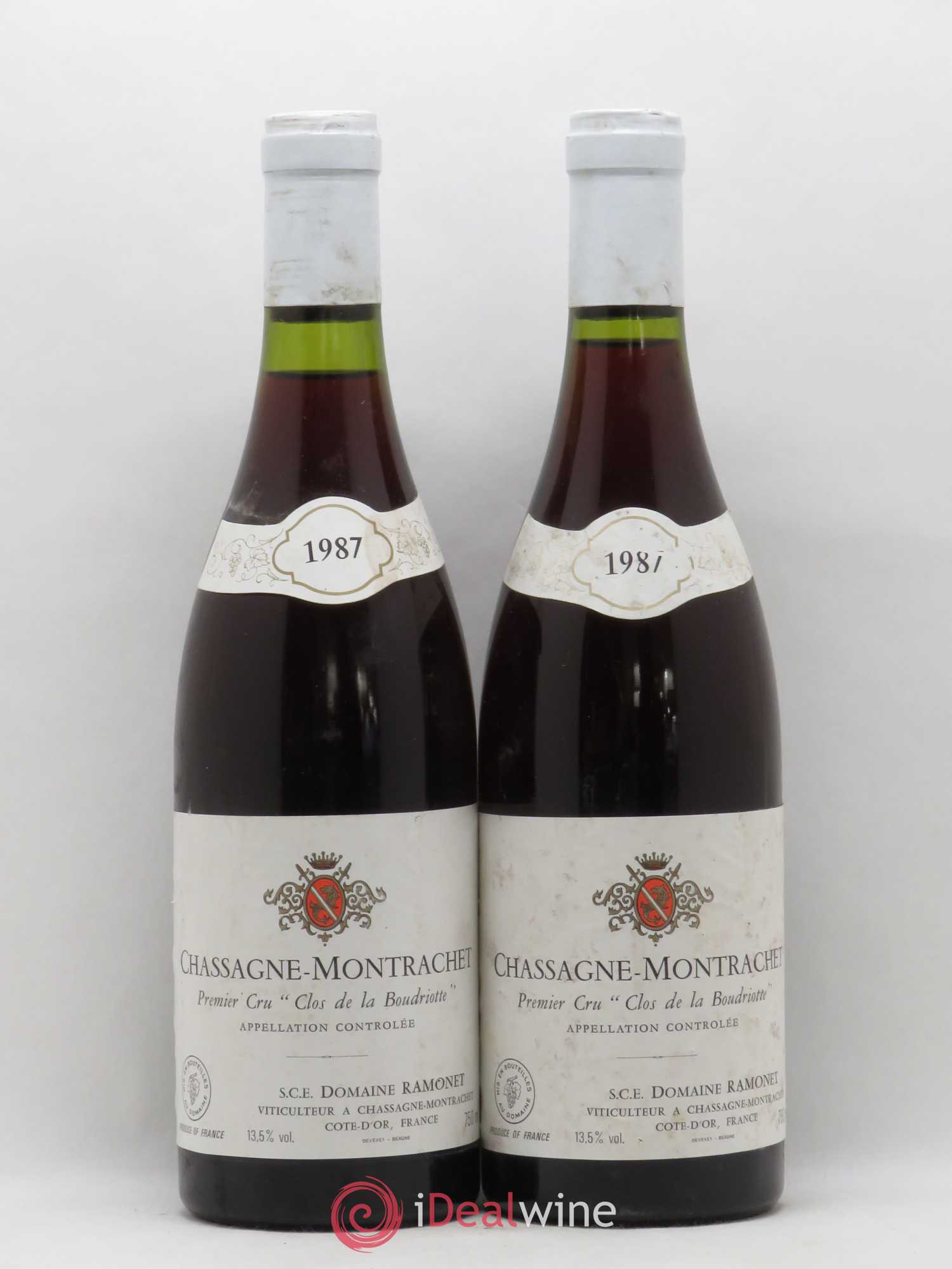 Chassagne-Montrachet 1er Cru Clos de la Boudriotte Ramonet (Domaine) 1987 - Lot de 2 bouteilles - 0