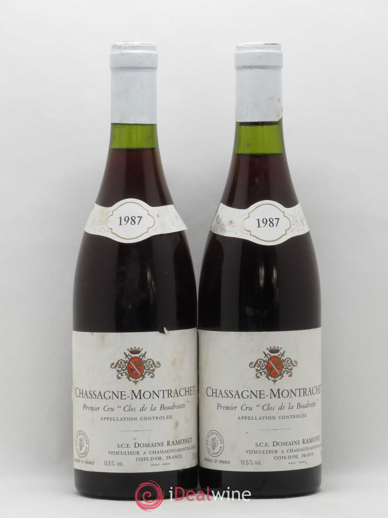 Chassagne-Montrachet 1er Cru Clos de la Boudriotte Ramonet (Domaine) 1987 - Lot de 2 bouteilles - 0