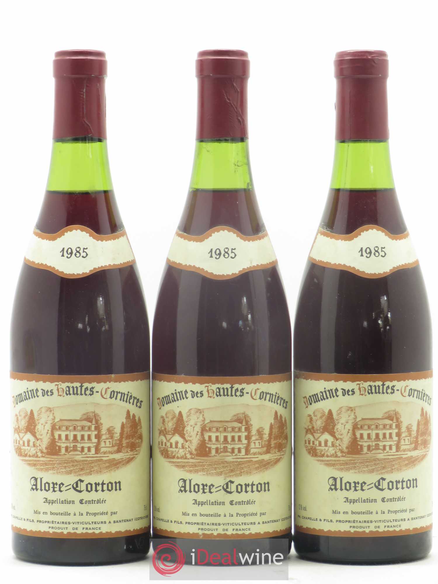 Aloxe-Corton Domaine des Hautes Cornières 1985 - Lot de 3 bouteilles - 0
